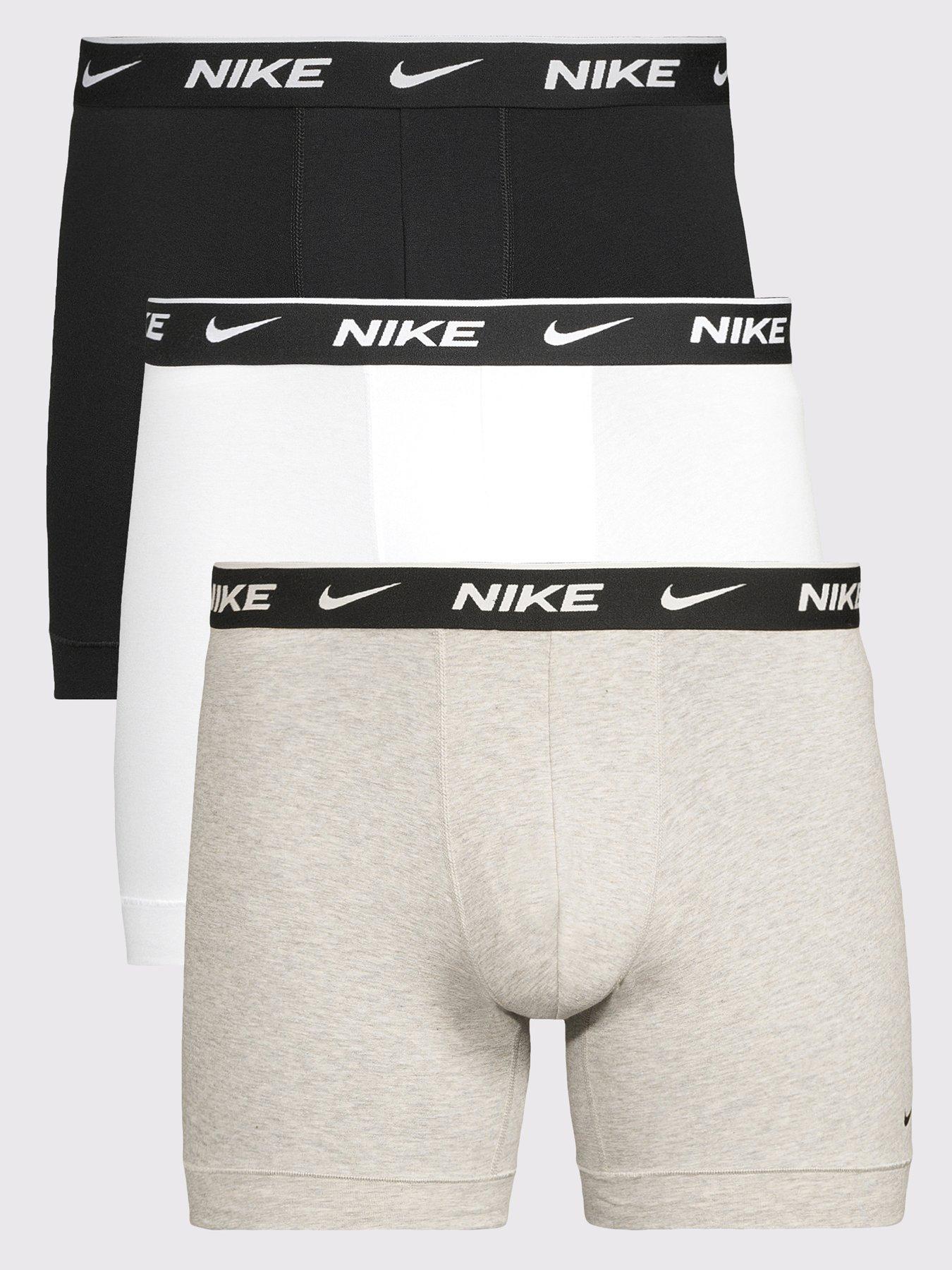 Image 1 of 4 of Nike Cotton Stretch 3 Pack Boxer Brief - Black/Multi