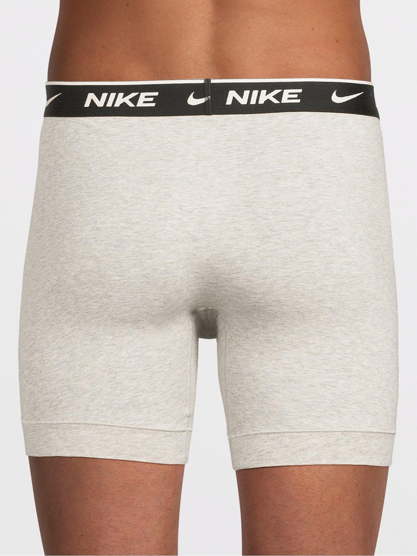 Image 3 of 4 of Nike Cotton Stretch 3 Pack Boxer Brief - Black/Multi