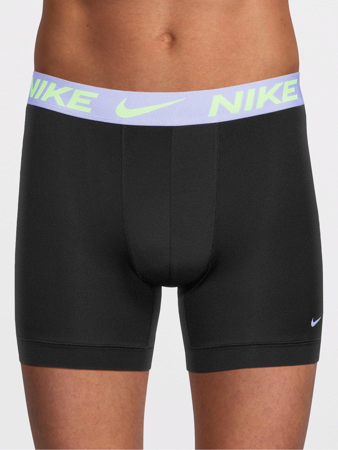 Image 2 of 4 of Nike Micro 3 Pack Boxer Brief - Black/Multi