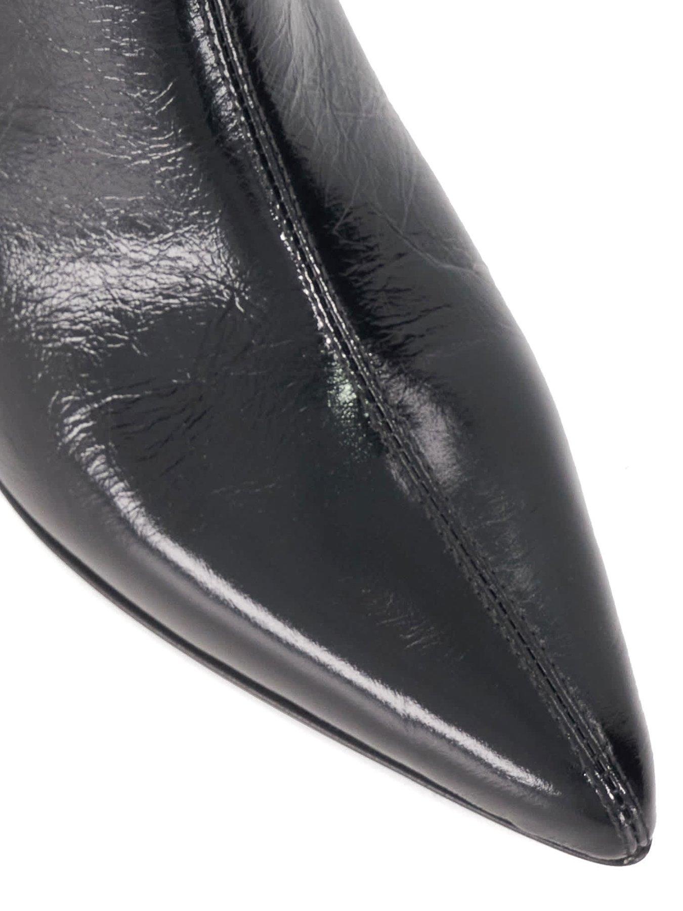 Image 6 of 6 of Dune London Pami Pointed Toe Block Ankle Boot - Black