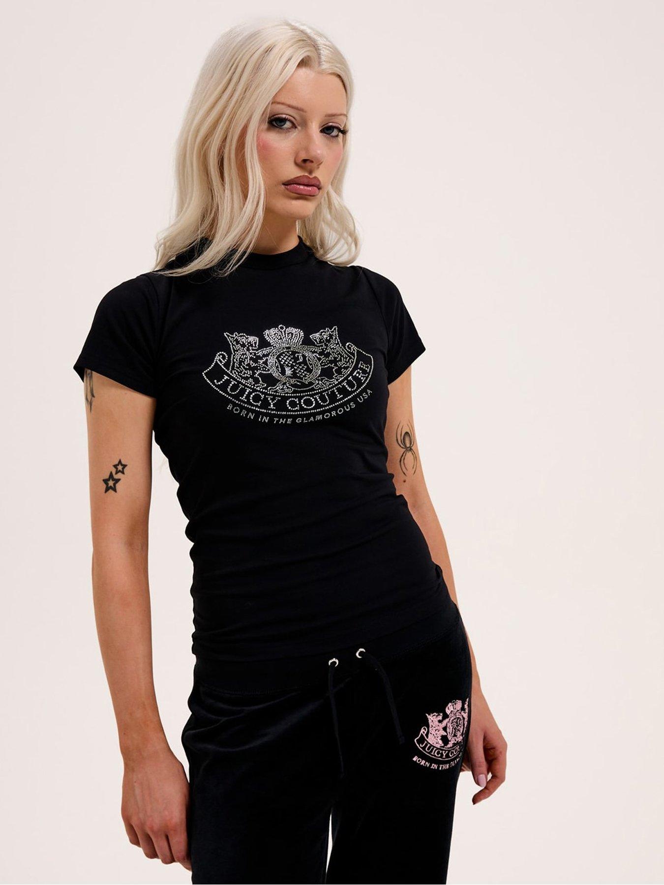 Juicy Couture Dog Crest Hilton T-shirt - Black