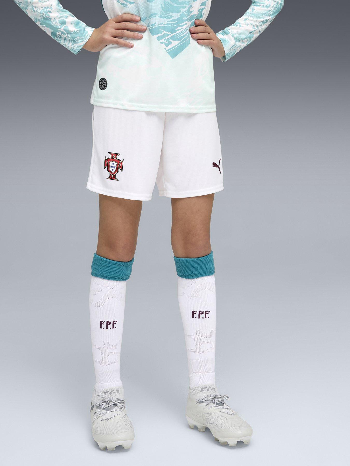 Puma Junior Portugal Away Replica Football Shorts - White