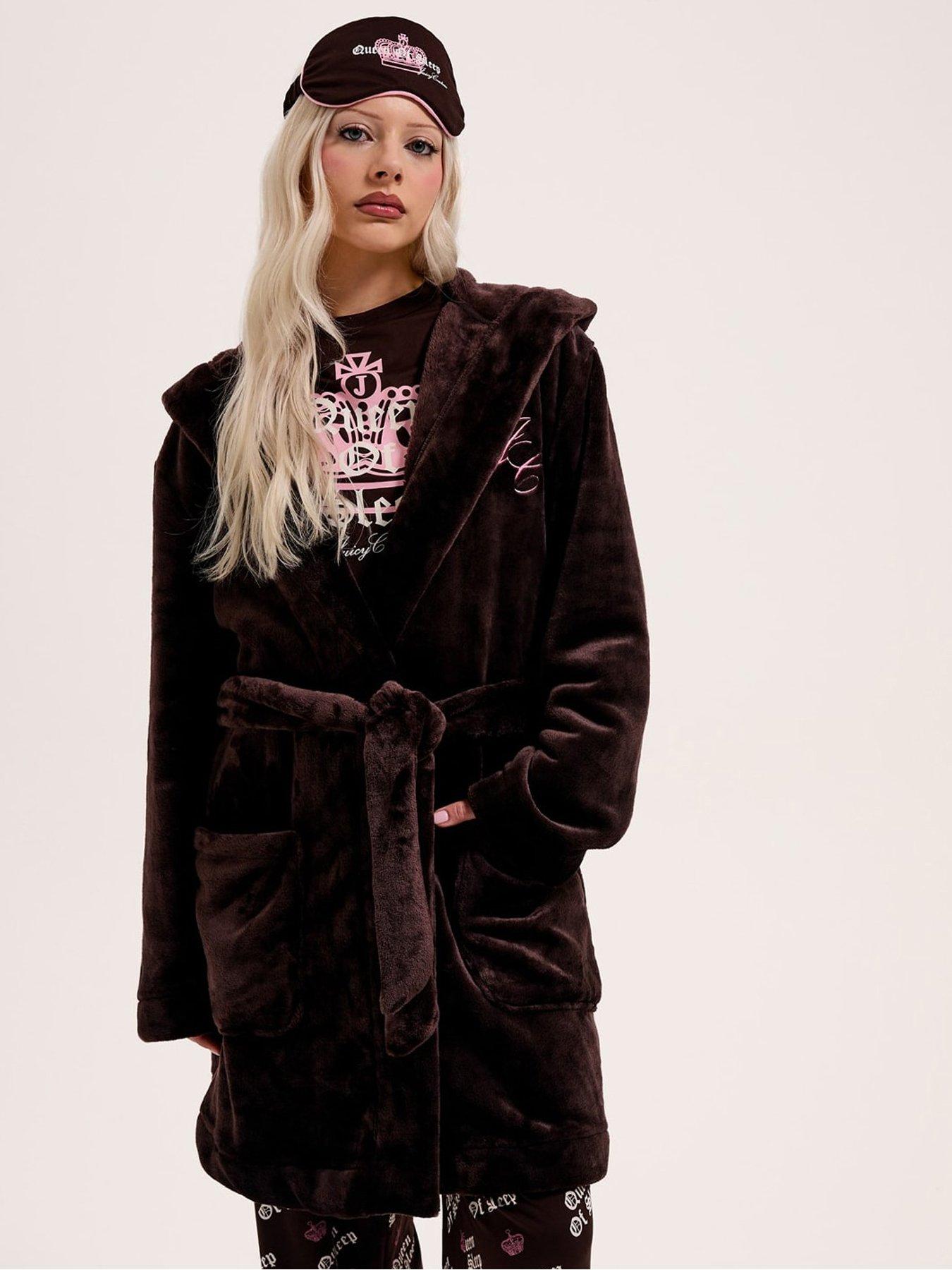 juicy-couture-crown-plush-hooded-robe-java-pink