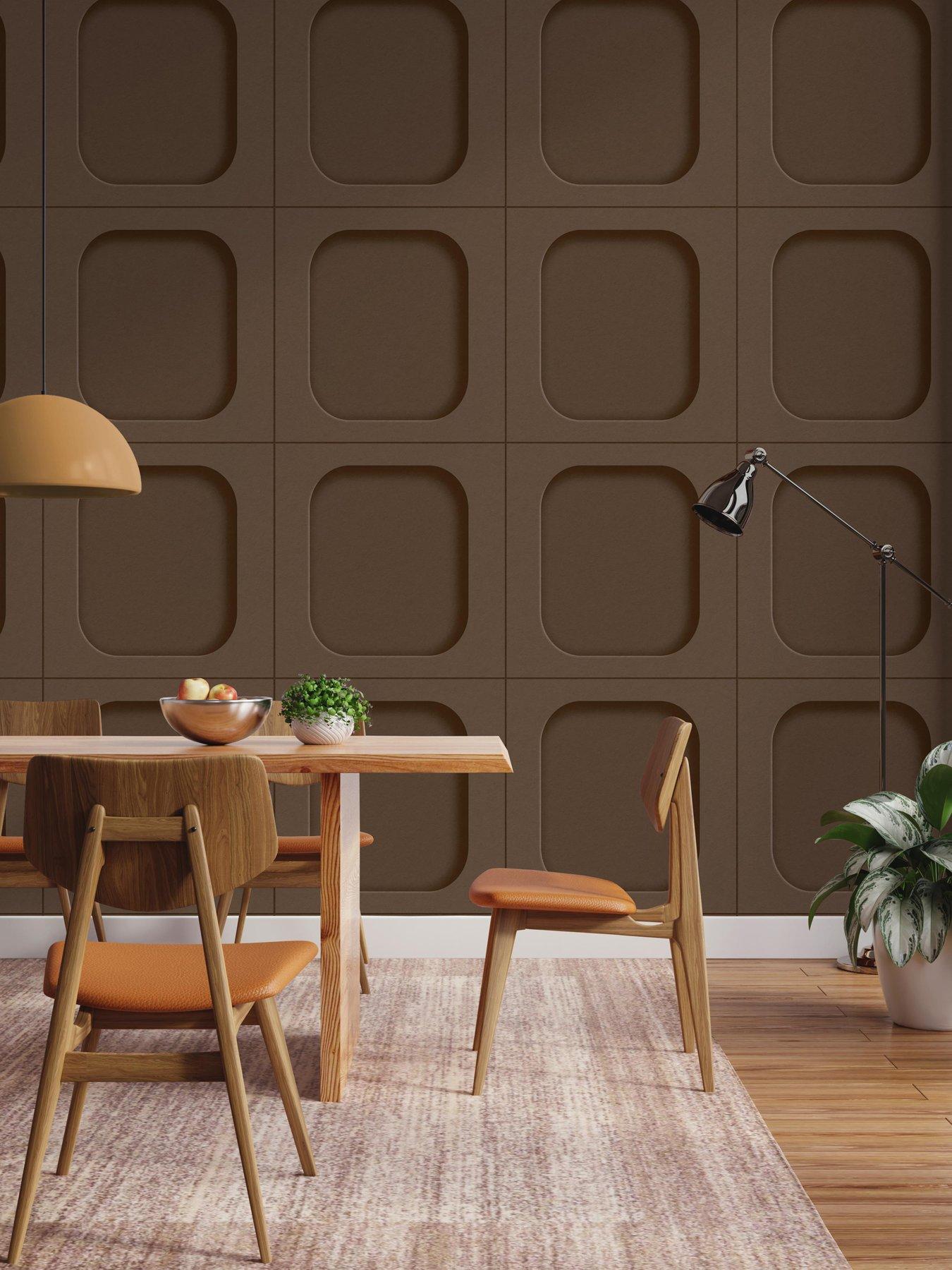  image of fine-decor-sloane-panel-chestnut-wallpaper