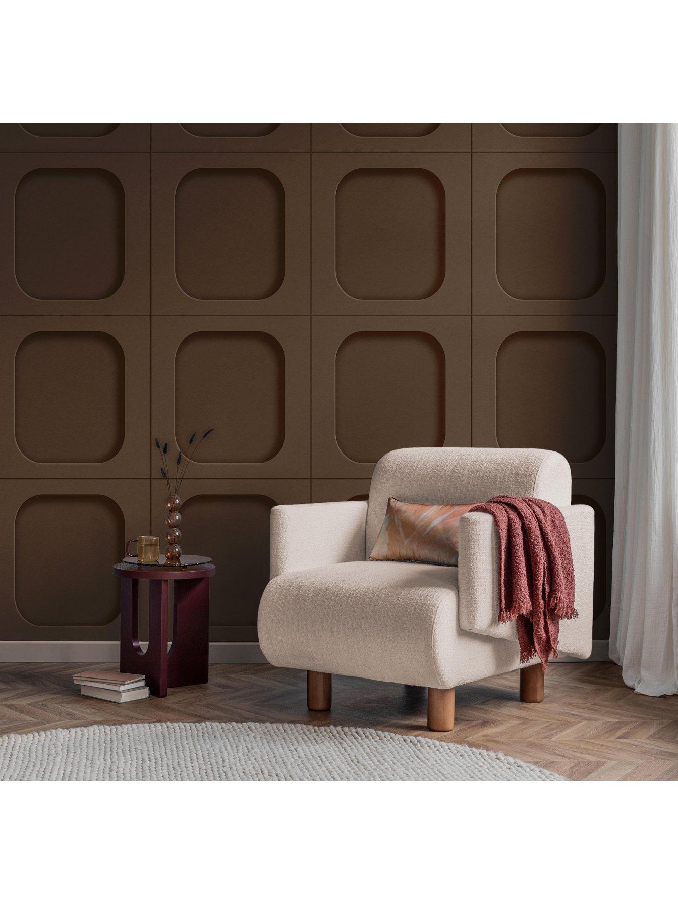  image of fine-decor-sloane-panel-chestnut-wallpaper
