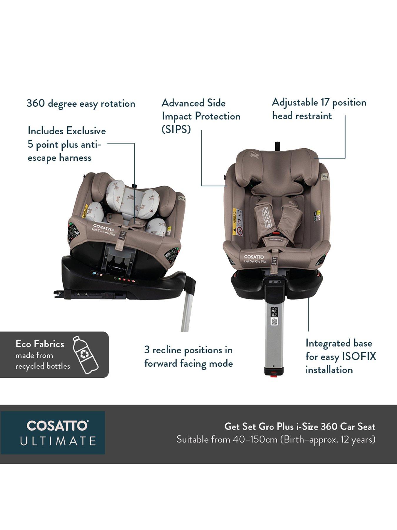Image 7 of 8 of Cosatto Get Set Grow Plus i-Size 360 Spin Car Seat - Foxed