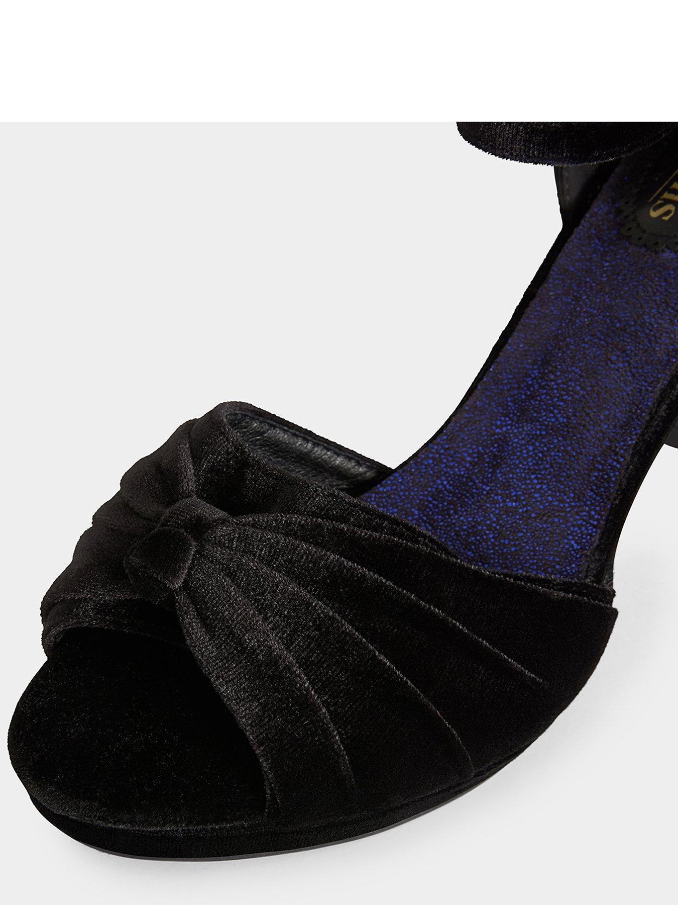  image of joe-browns-night-glamour-velvet-shoes-black