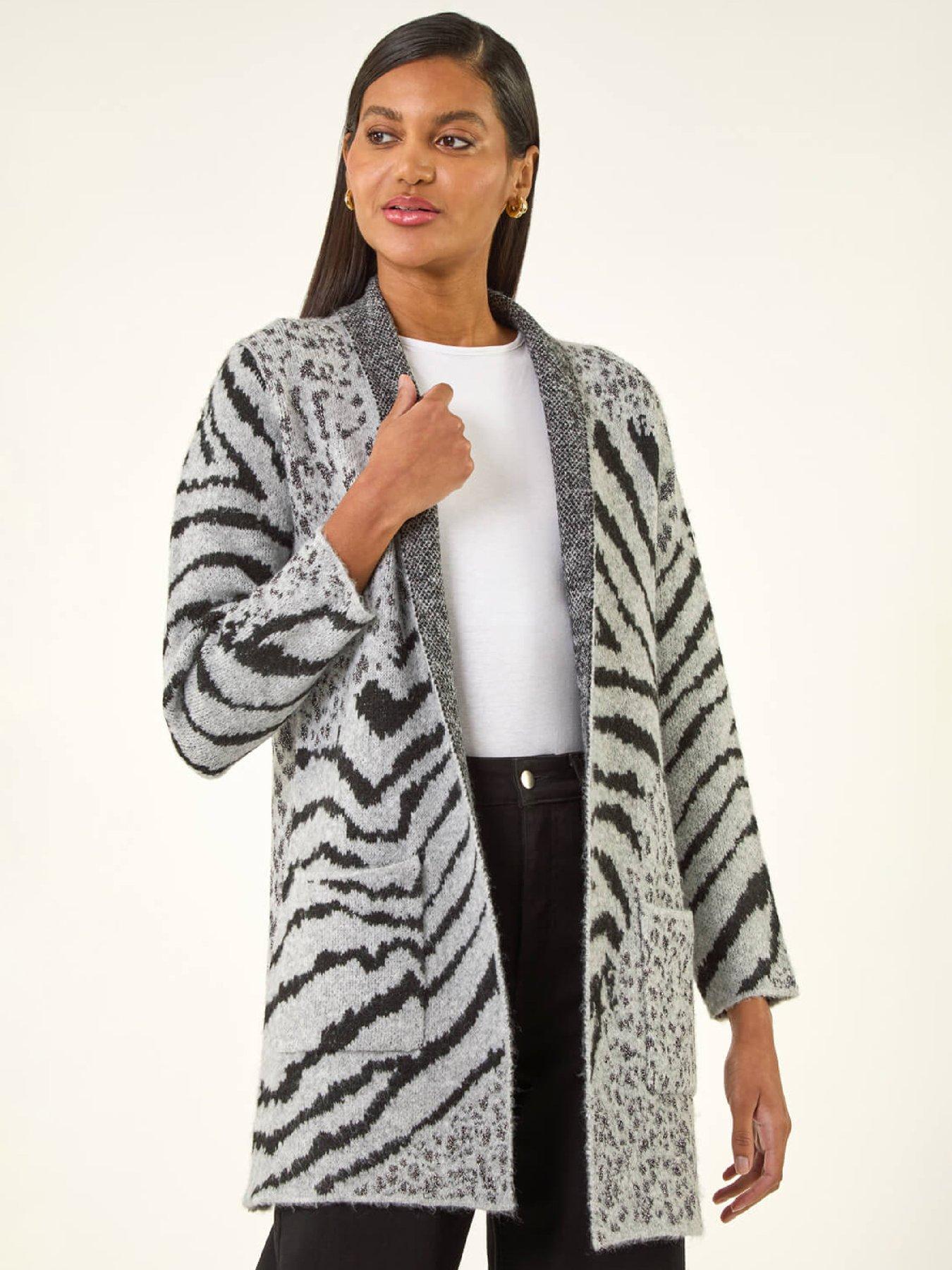  image of roman-multi-animal-print-soft-knit-cardigan