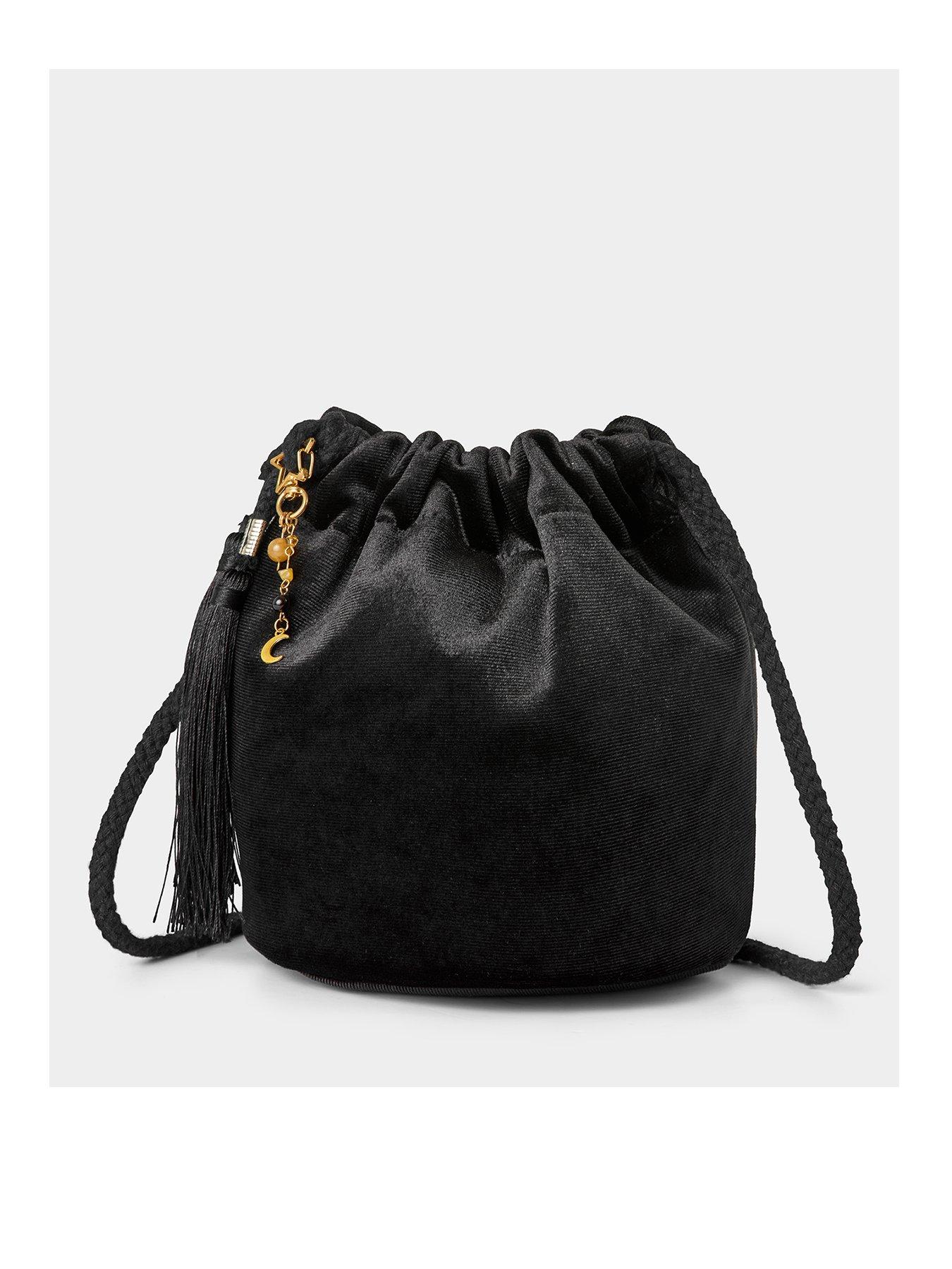  image of joe-browns-celestial-velvet-charm-bag-black