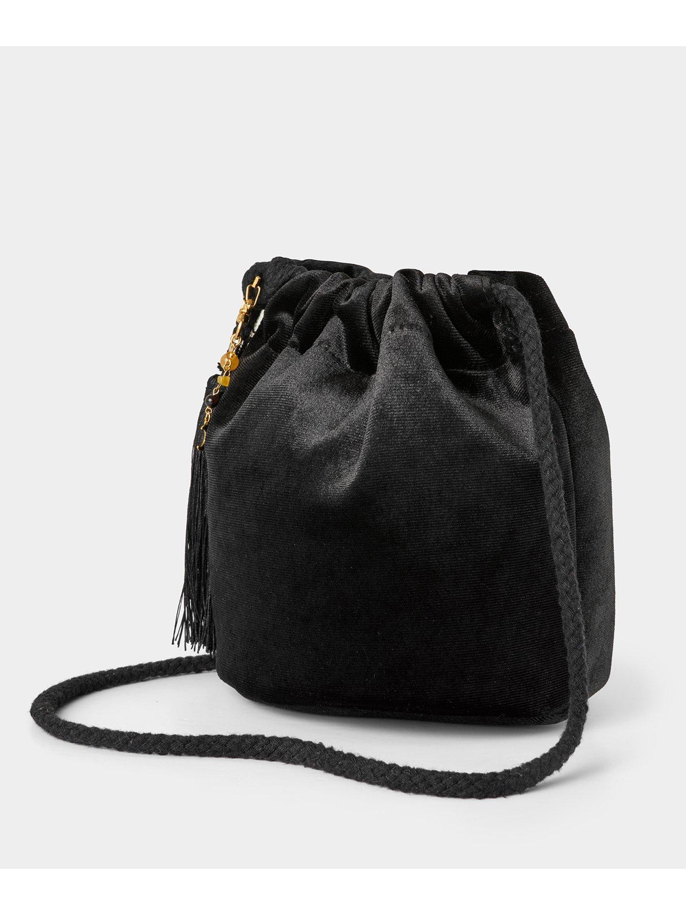  image of joe-browns-celestial-velvet-charm-bag-black