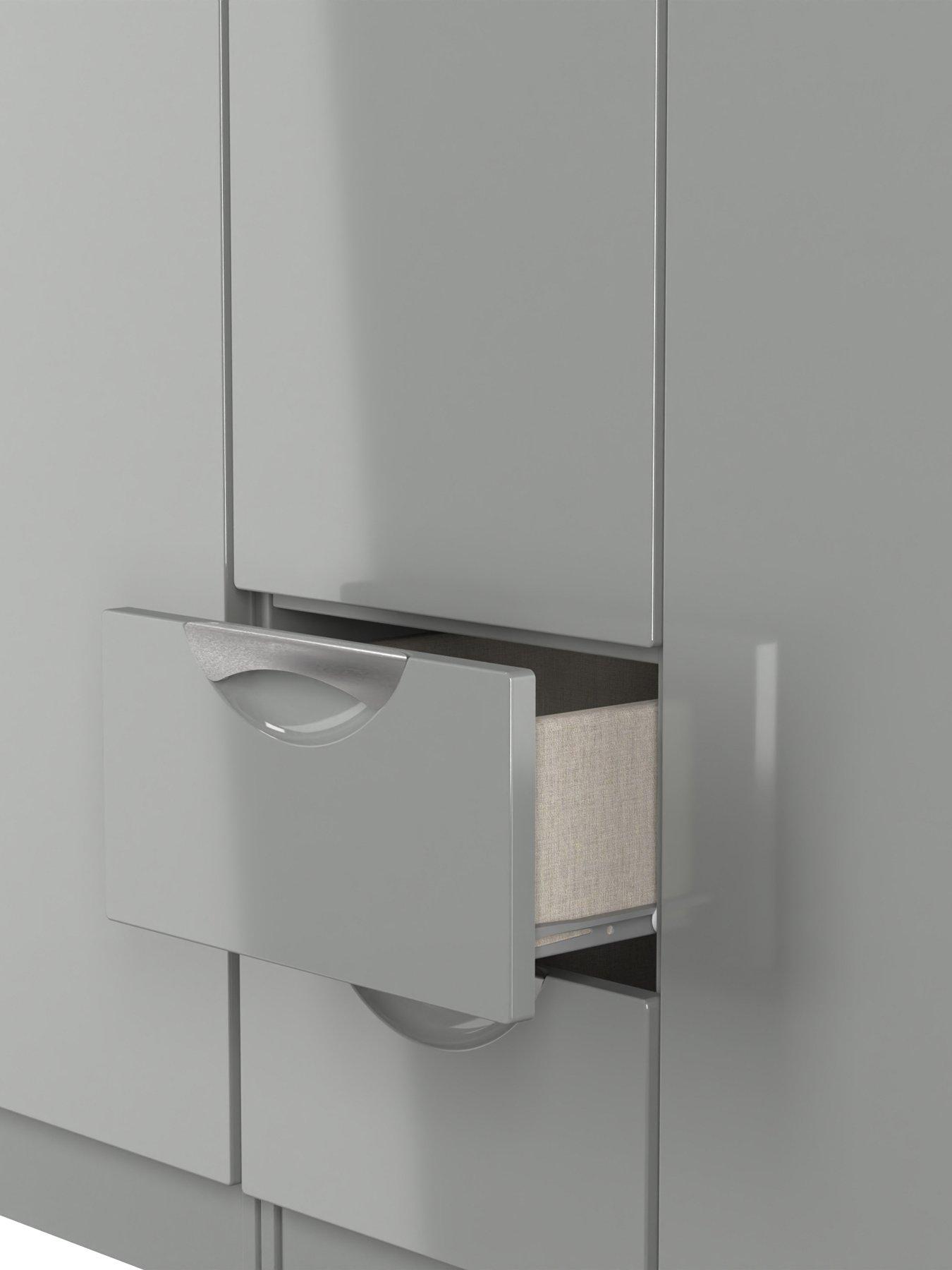  image of swift-alva-5-door-2-drawer-mirror-wardrobe-ready-assembled