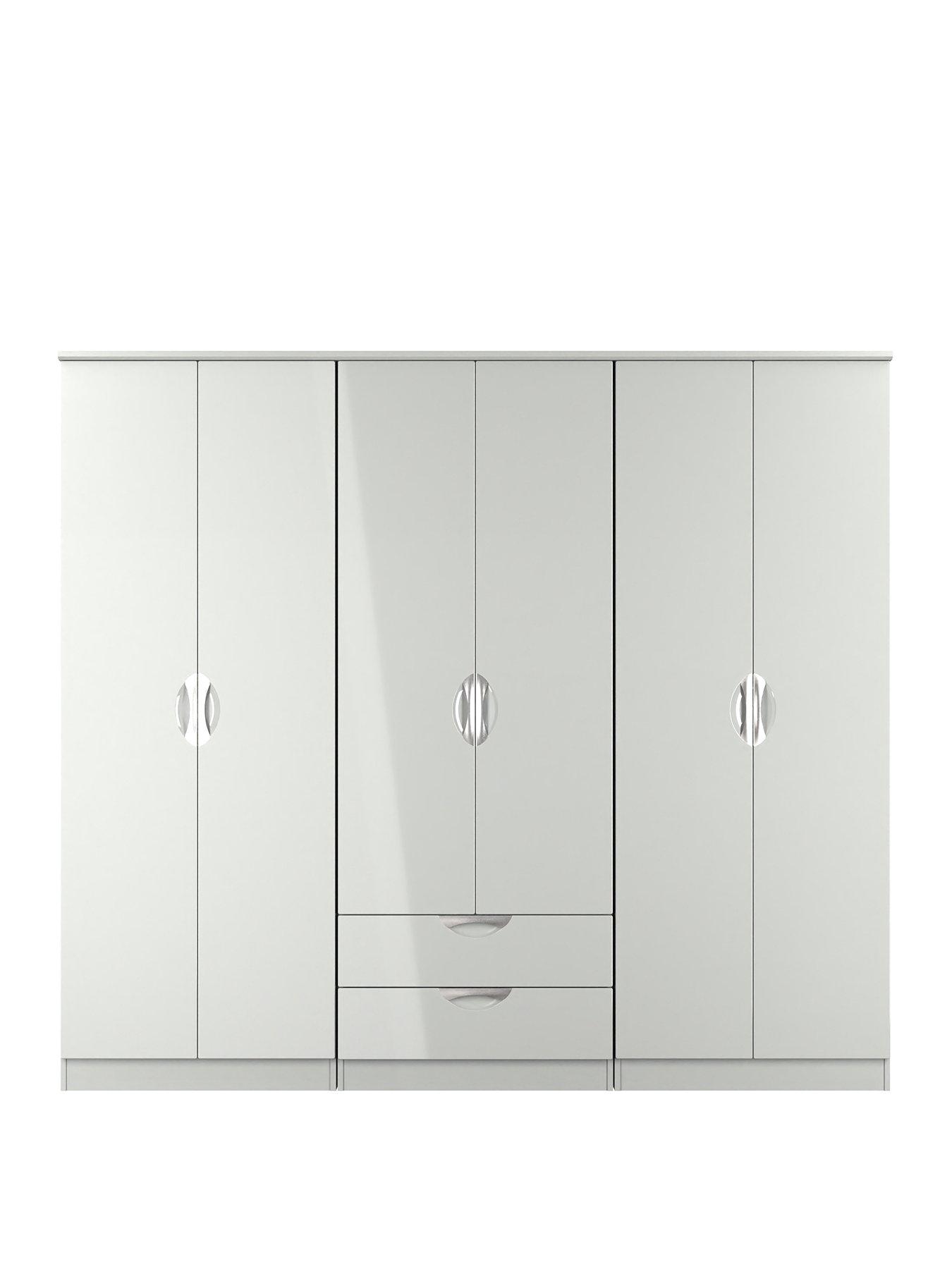 Image 2 of 7 of SWIFT Alva 6 Door 2 Drawer Double Mirror Wardrobe - Ready Assembled