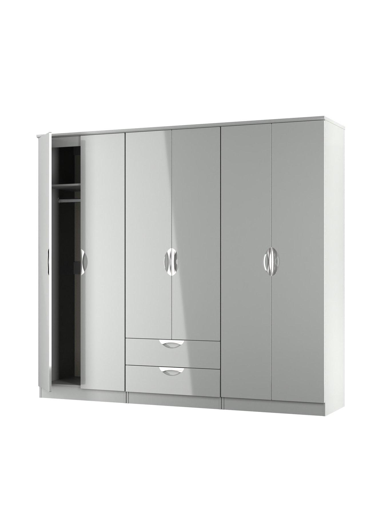 Image 4 of 7 of SWIFT Alva 6 Door 2 Drawer Double Mirror Wardrobe - Ready Assembled