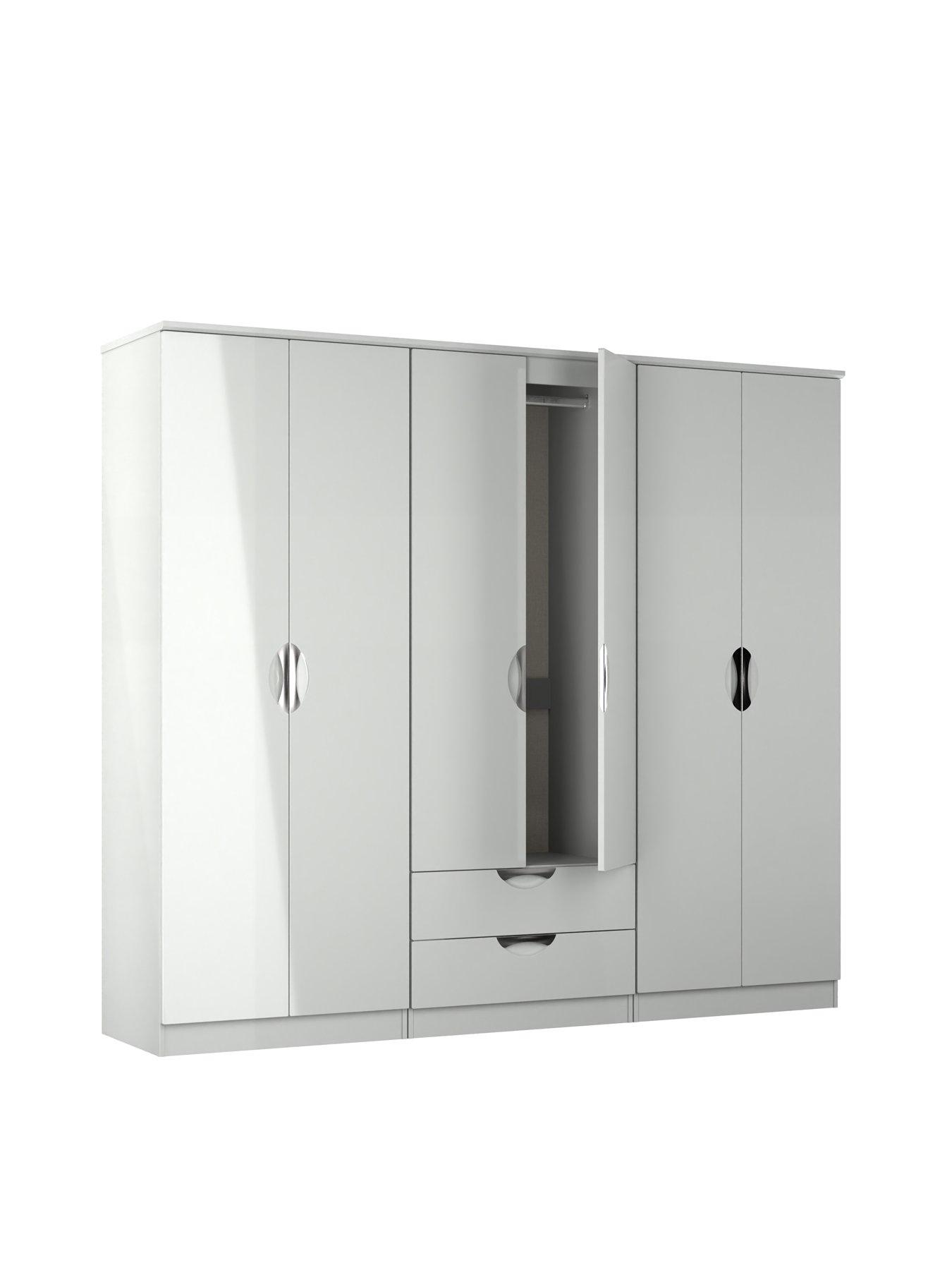 Image 5 of 7 of SWIFT Alva 6 Door 2 Drawer Double Mirror Wardrobe - Ready Assembled