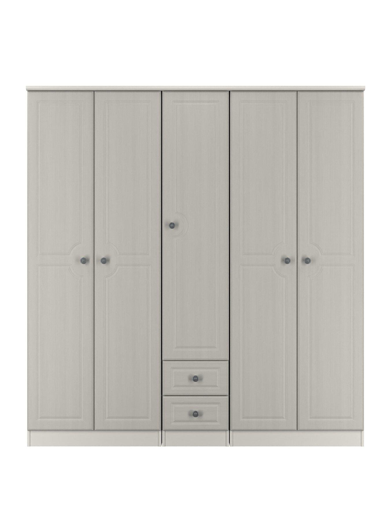 Image 2 of 7 of SWIFT Cambridge 5 Door 2 Drawer Mirror Wardrobe - Ready Assembled