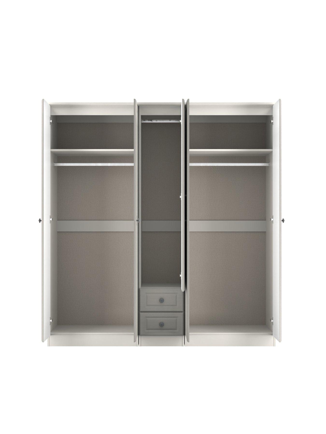 Image 7 of 7 of SWIFT Cambridge 5 Door 2 Drawer Mirror Wardrobe - Ready Assembled