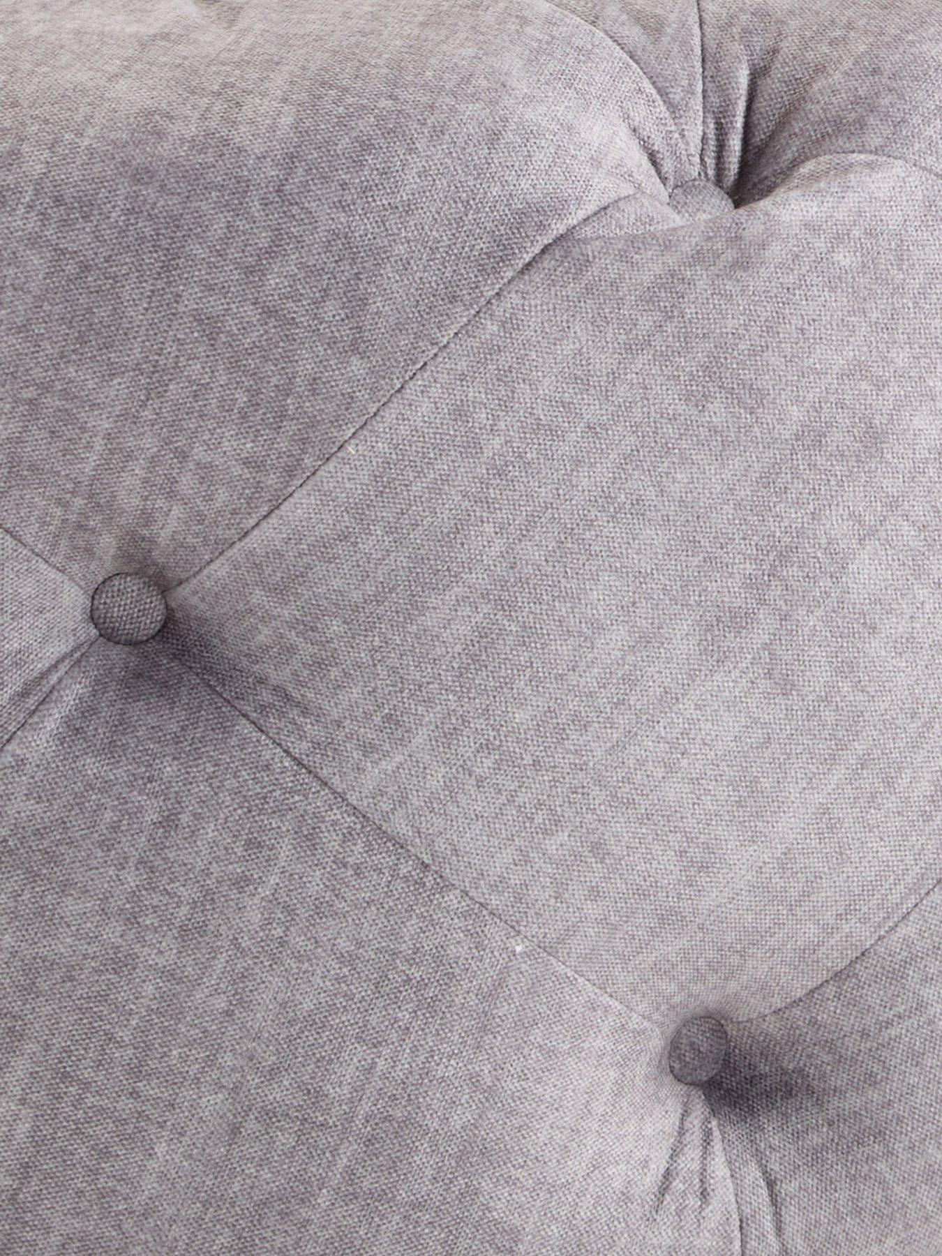 Image 4 of 5 of The Very Collection Laura Round Footstool - Grey
