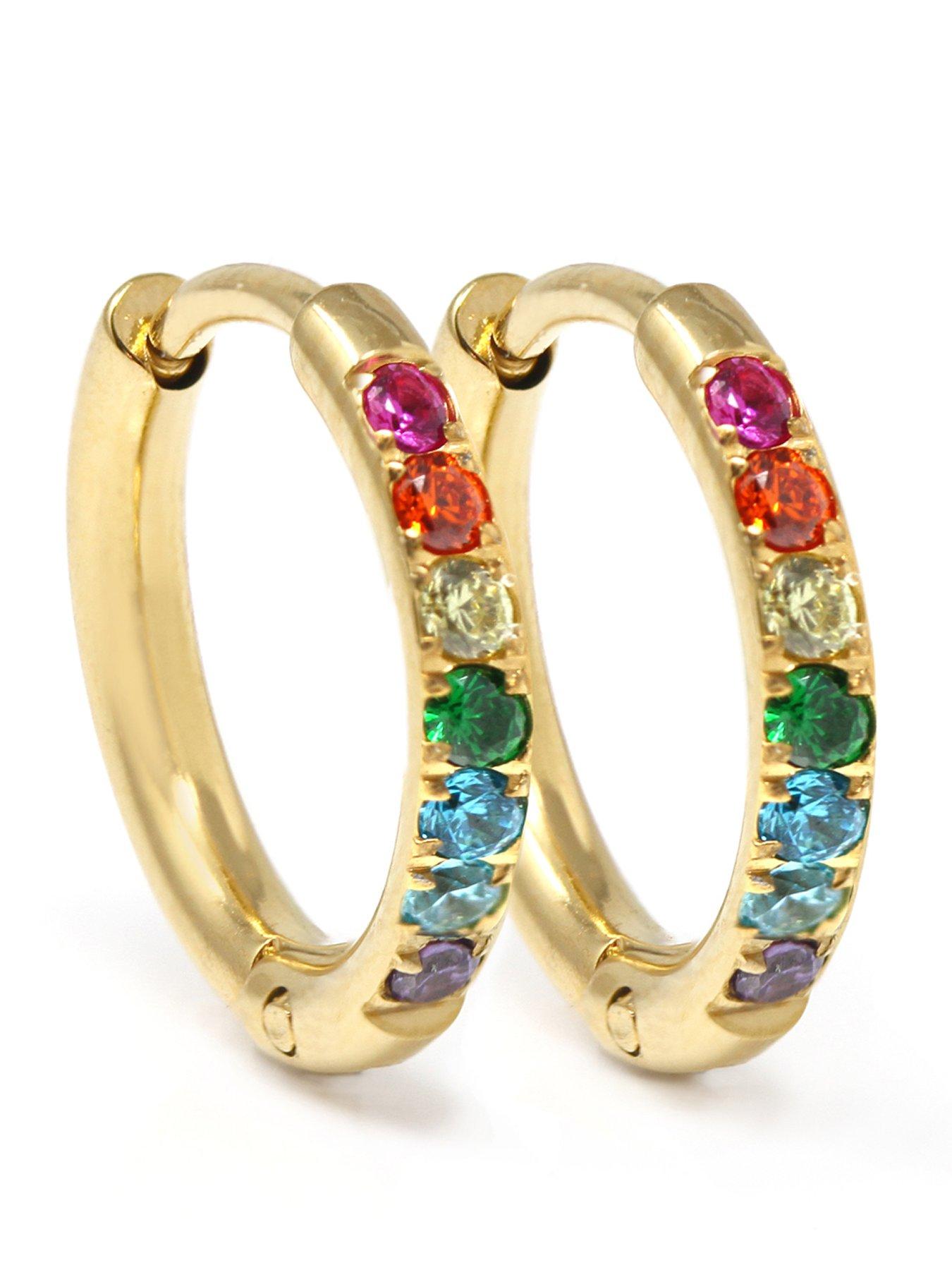  image of say-it-with-rainbow-hug-earrings-yellow-gold