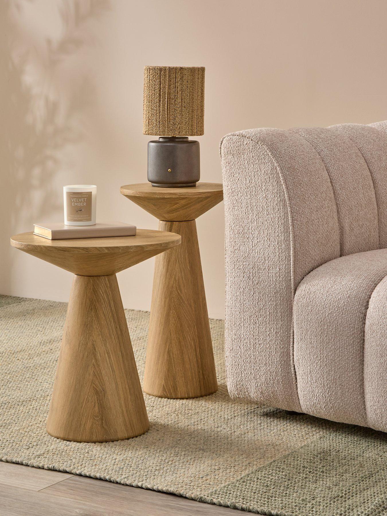 Michelle Keegan Home Sculpt Set of 2 Side Tables - Oak - FSC® Certified