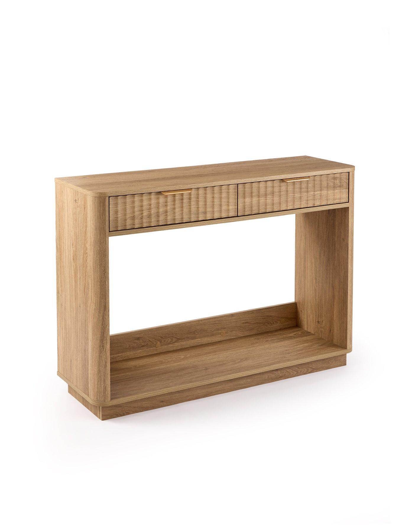 Image 3 of 7 of Michelle Keegan Home Sculpt Console Table - Oak