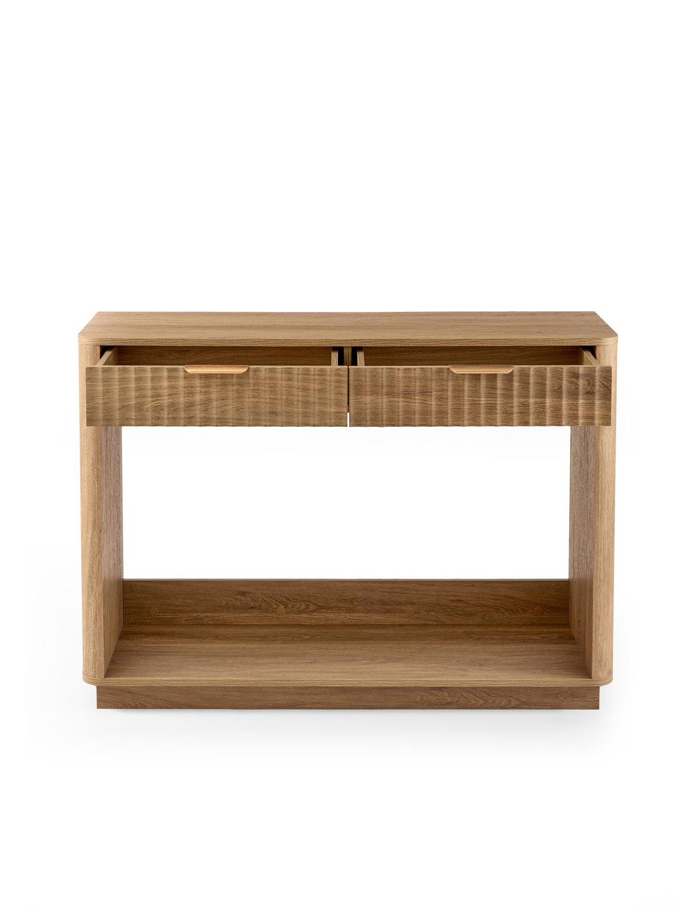 Image 4 of 7 of Michelle Keegan Home Sculpt Console Table - Oak