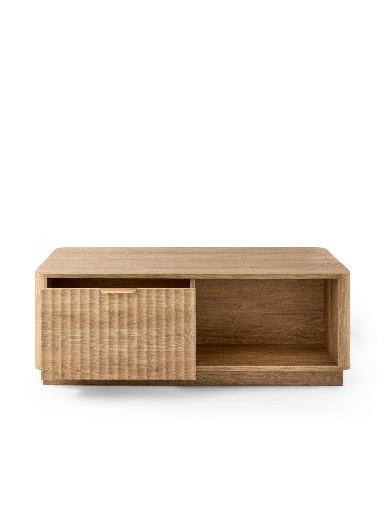 image of michelle-keegan-home-sculpt-2-drawernbspcoffee-table-oak