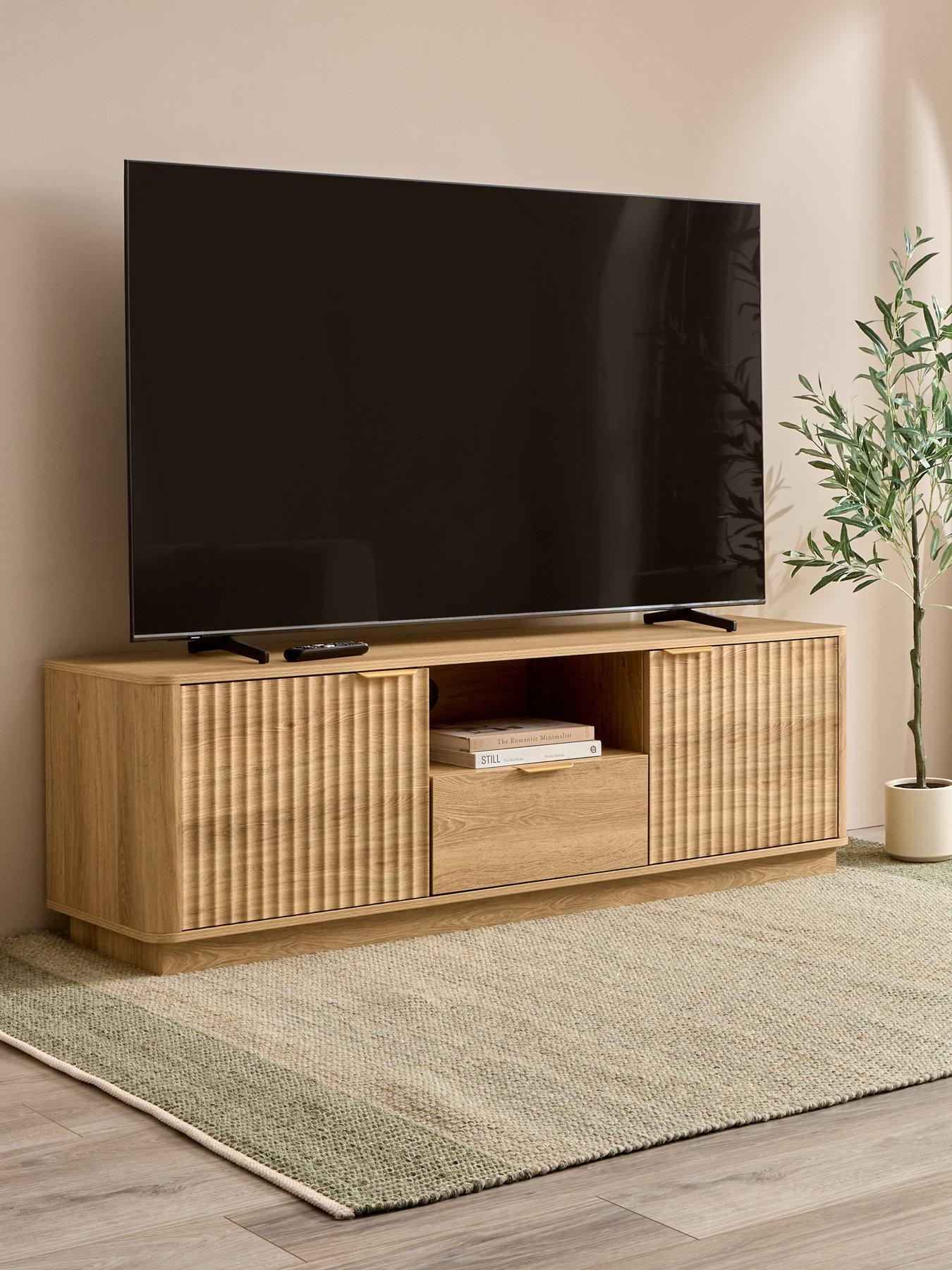 Michelle Keegan Home Sculpt TV Unit - fits Up To 75 inch TV - Oak - FSC® Certified