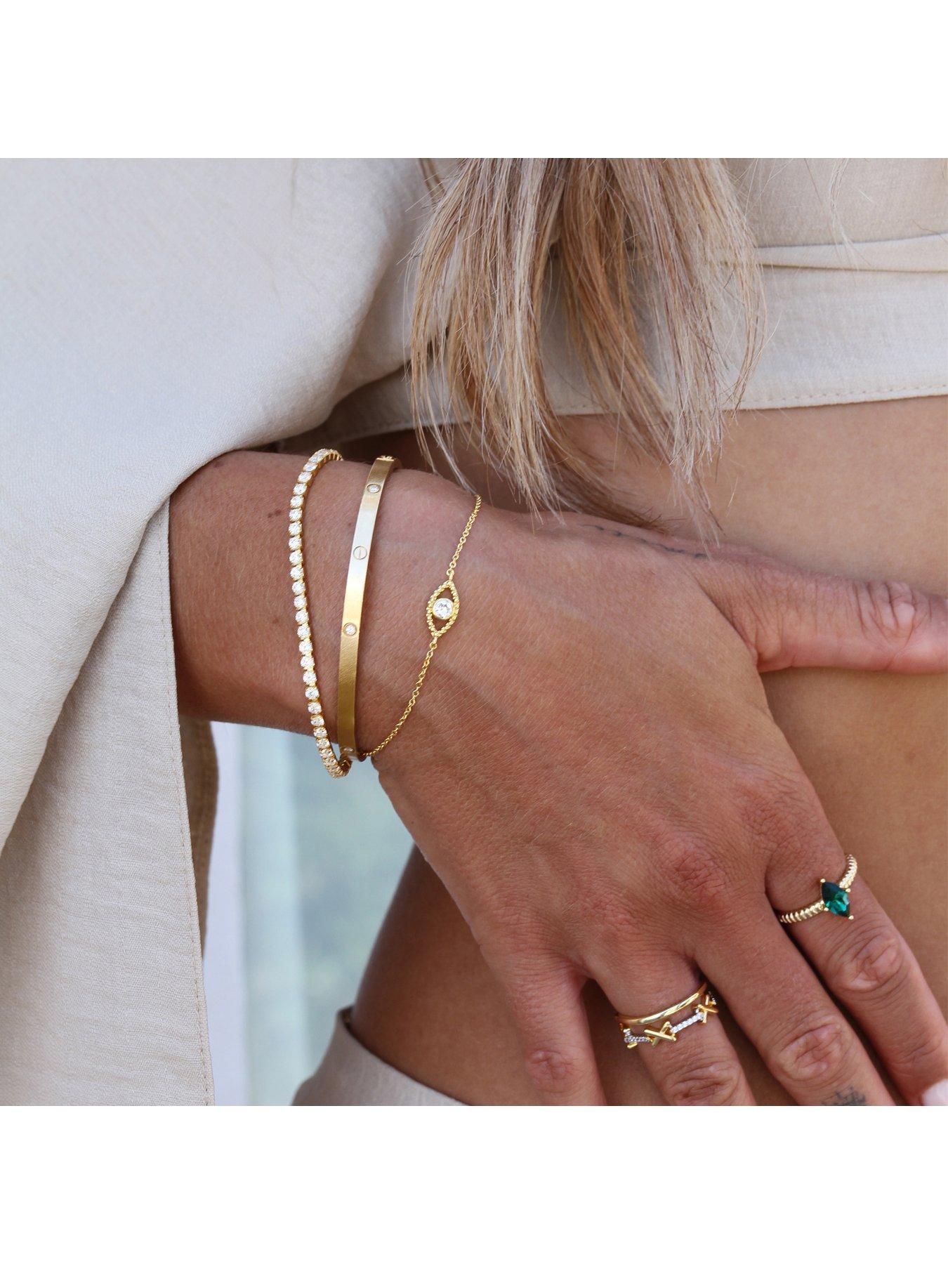  image of say-it-with-tennis-bracelet-yellow-gold