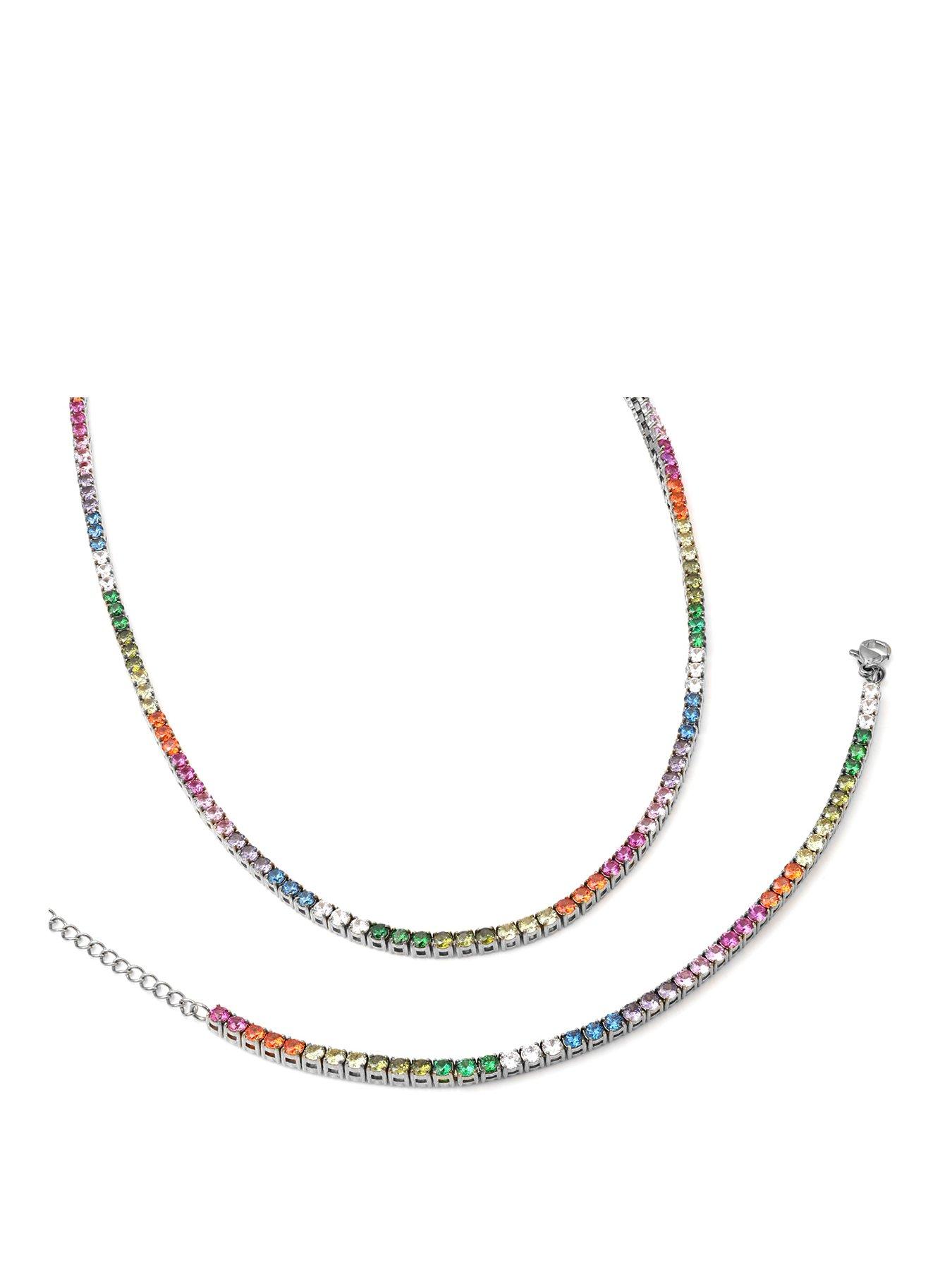  image of say-it-with-rainbow-tennis-gift-set-silver