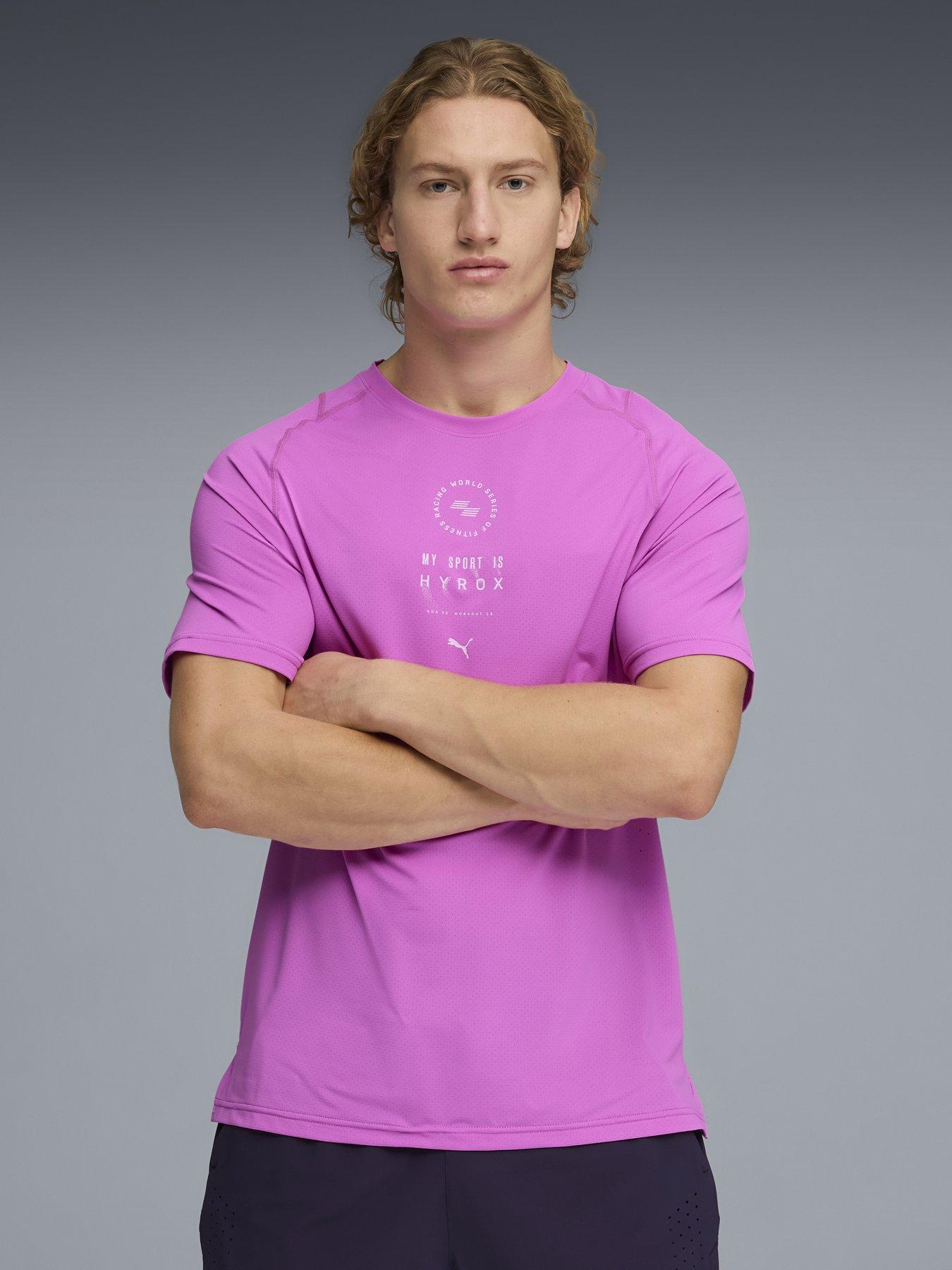 Image 1 of 6 of Puma Mens Training X Hyrox Dryelite Training T-Shirt - Electric Orchid