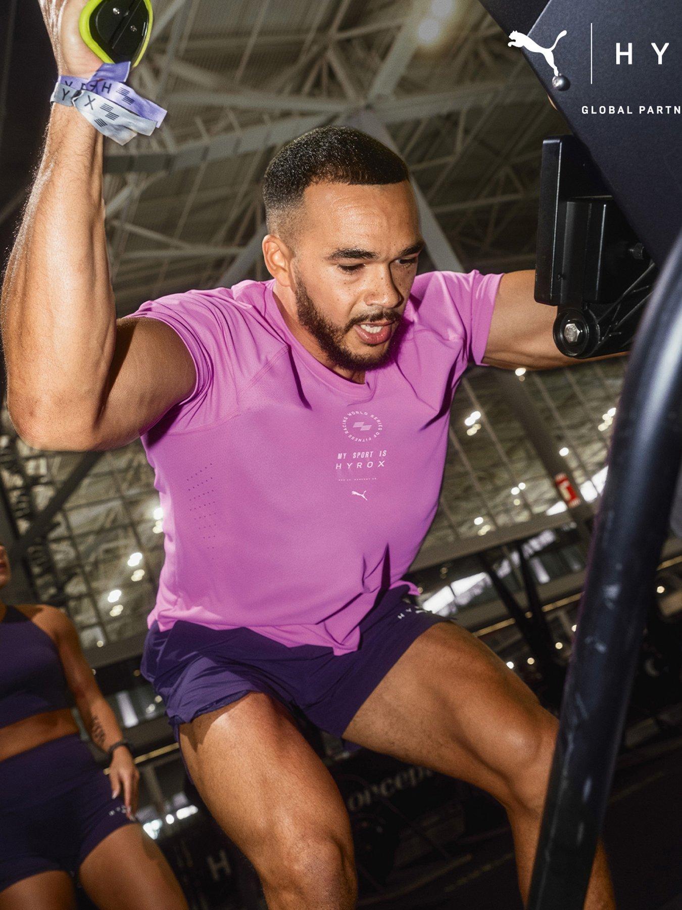 Image 4 of 6 of Puma Mens Training X Hyrox Dryelite Training T-Shirt - Electric Orchid