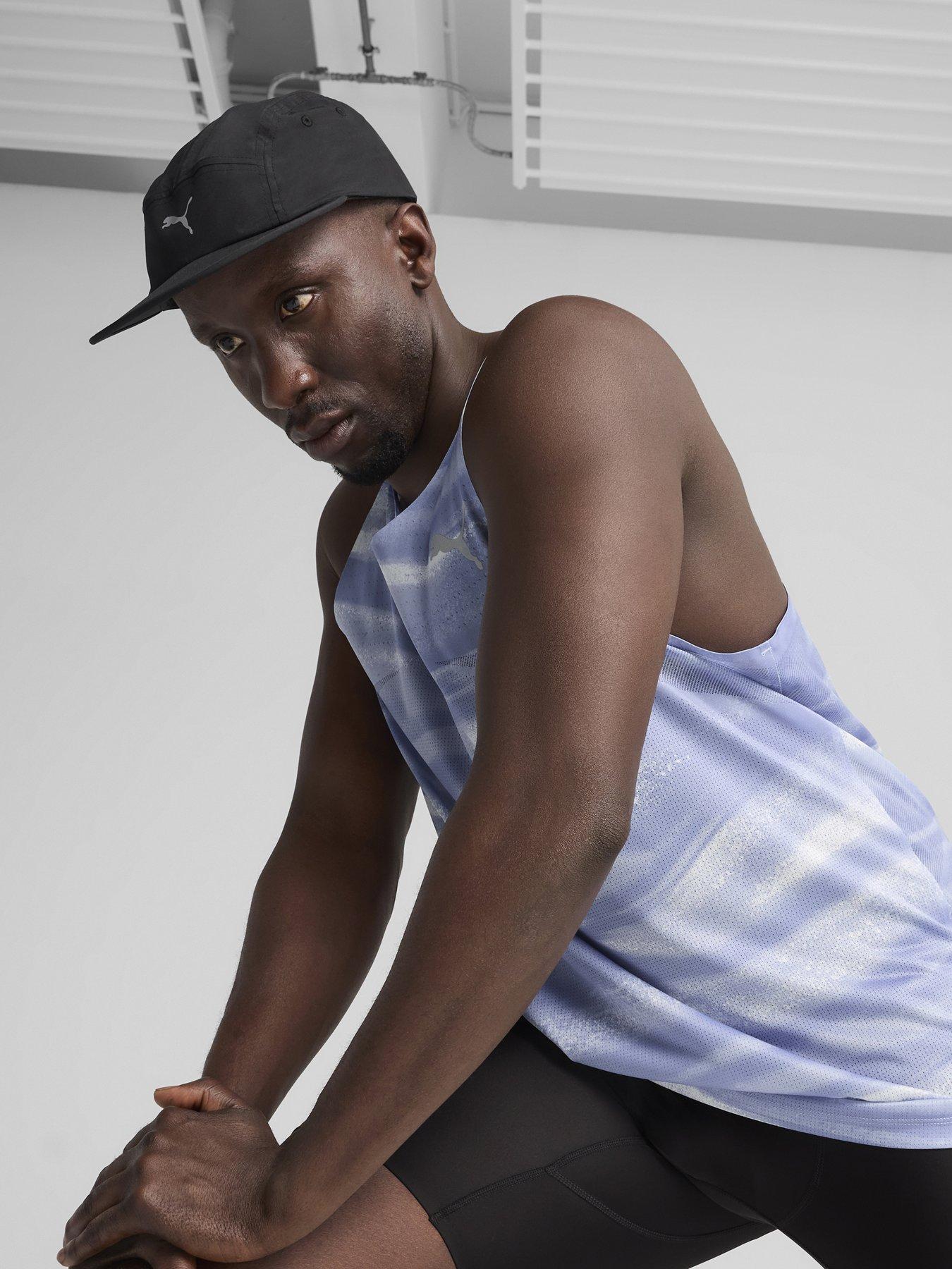 stillFront image of puma-mens-running-essentials-5-panel-cap-black