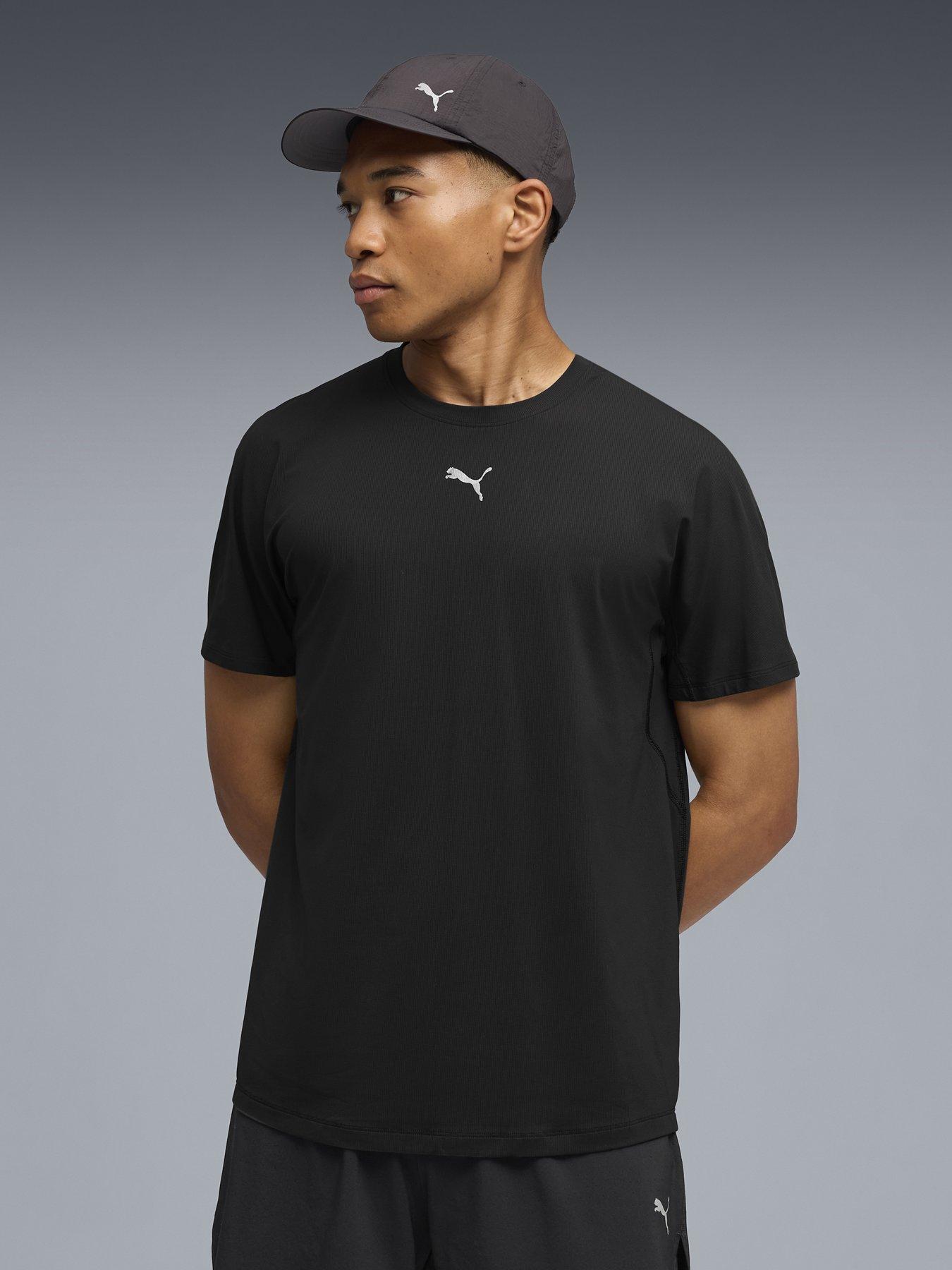 Image 1 of 5 of Puma Mens Running Coolcell Back Graphic T-Shirt - Black