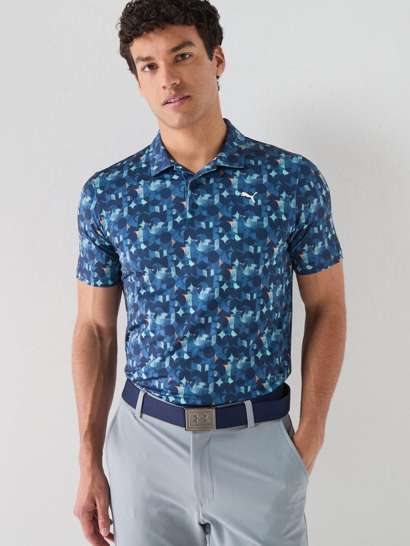 Puma Mens Golf Mattr Deco Polo - Navy