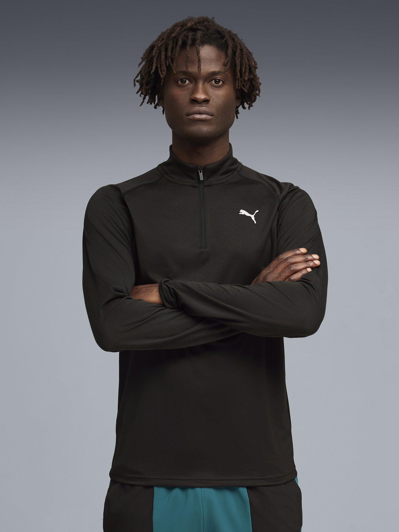 Puma Mens Training PWR Fabrix Mix 1/4 Zip - Black