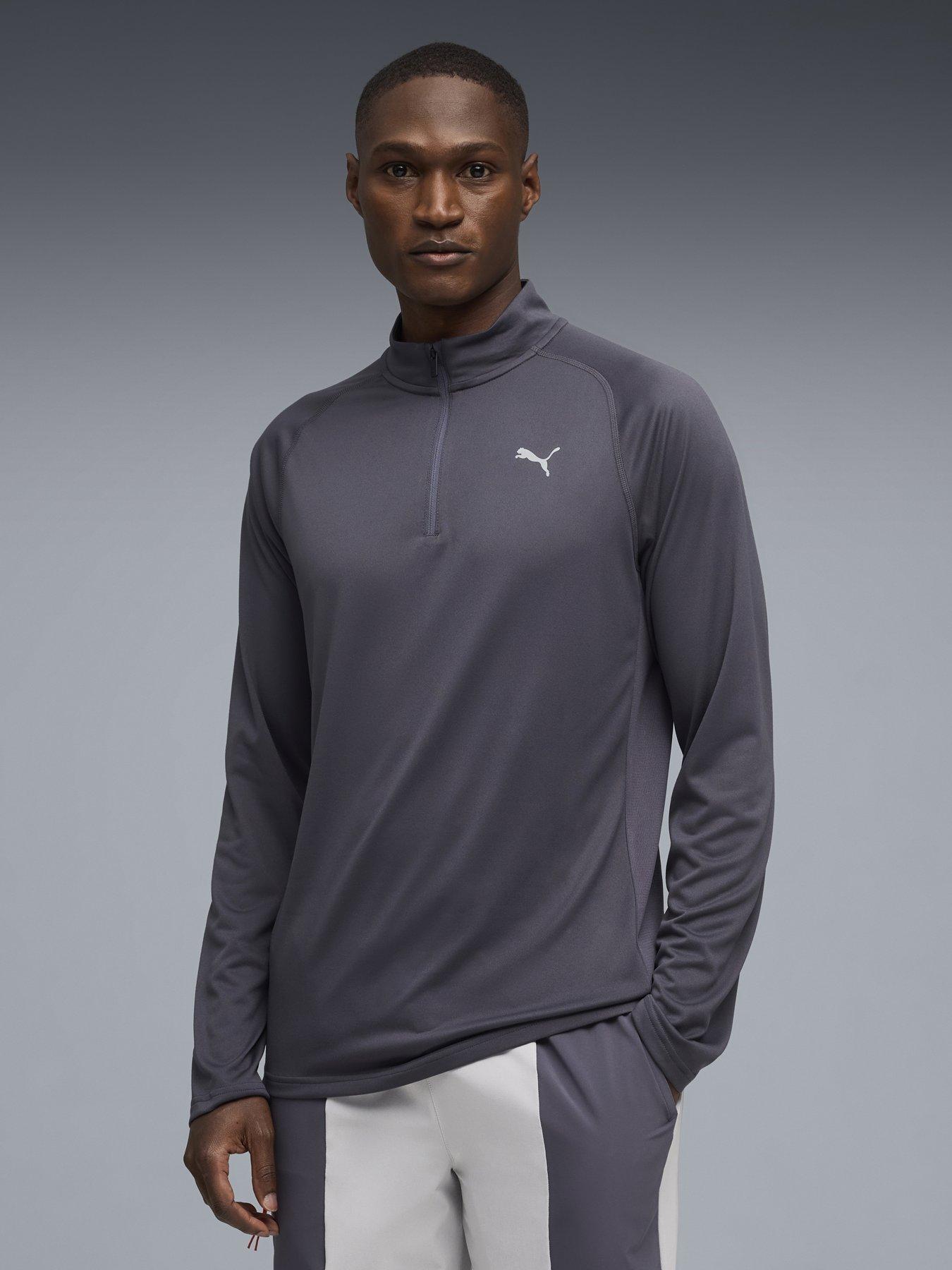 Image 1 of 5 of Puma Mens Training Pwr Fabrix Mix 1/4 Zip - Grey