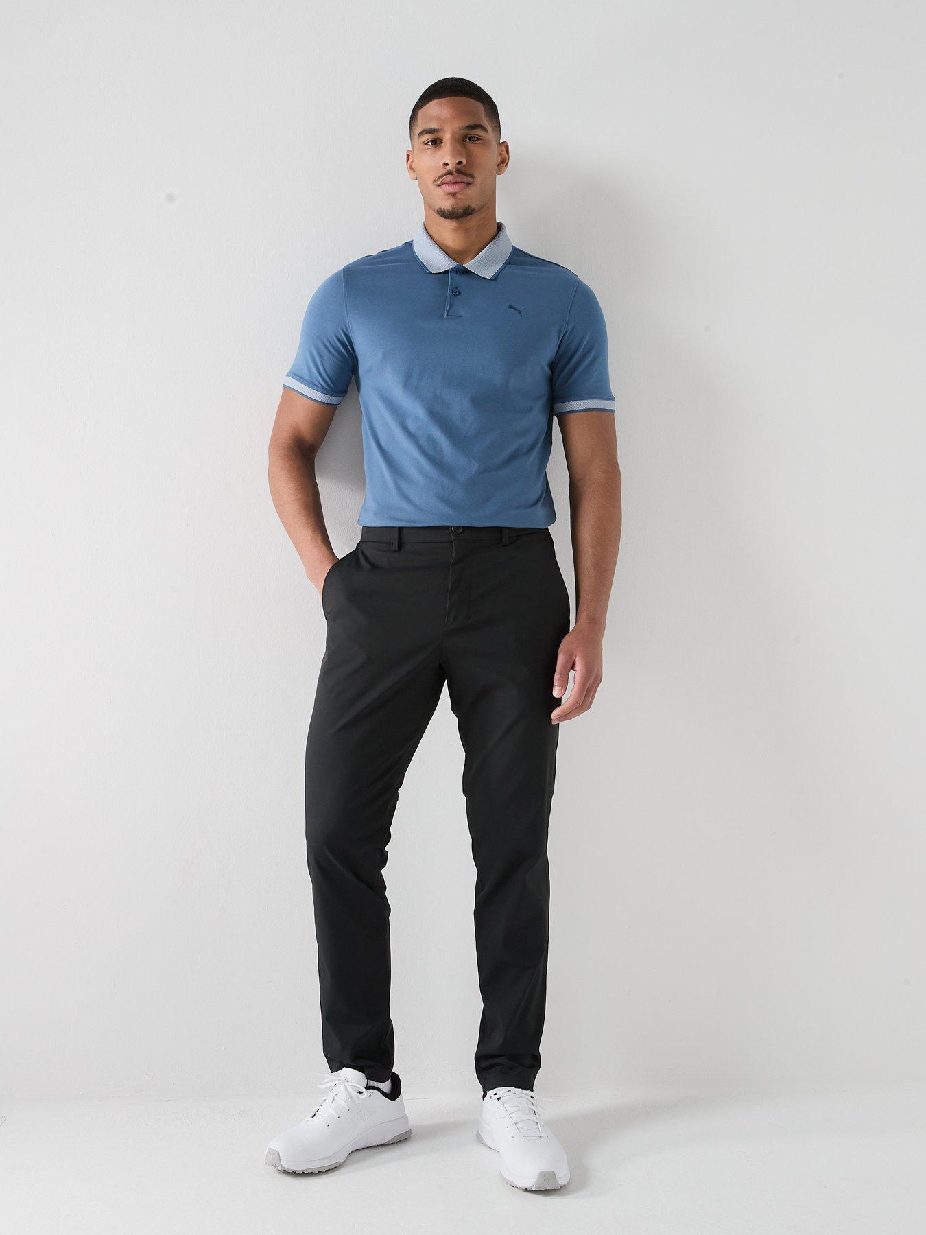  image of puma-mens-golf-modalon-crafted-polo-shirt-navy