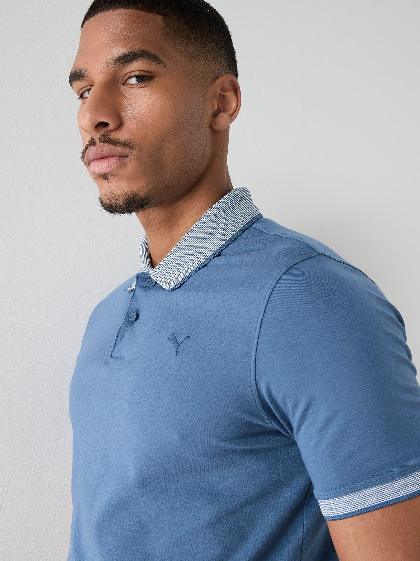  image of puma-mens-golf-modalon-crafted-polo-shirt-navy