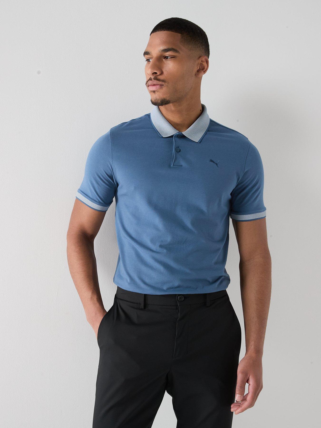  image of puma-mens-golf-modalon-crafted-polo-shirt-navy