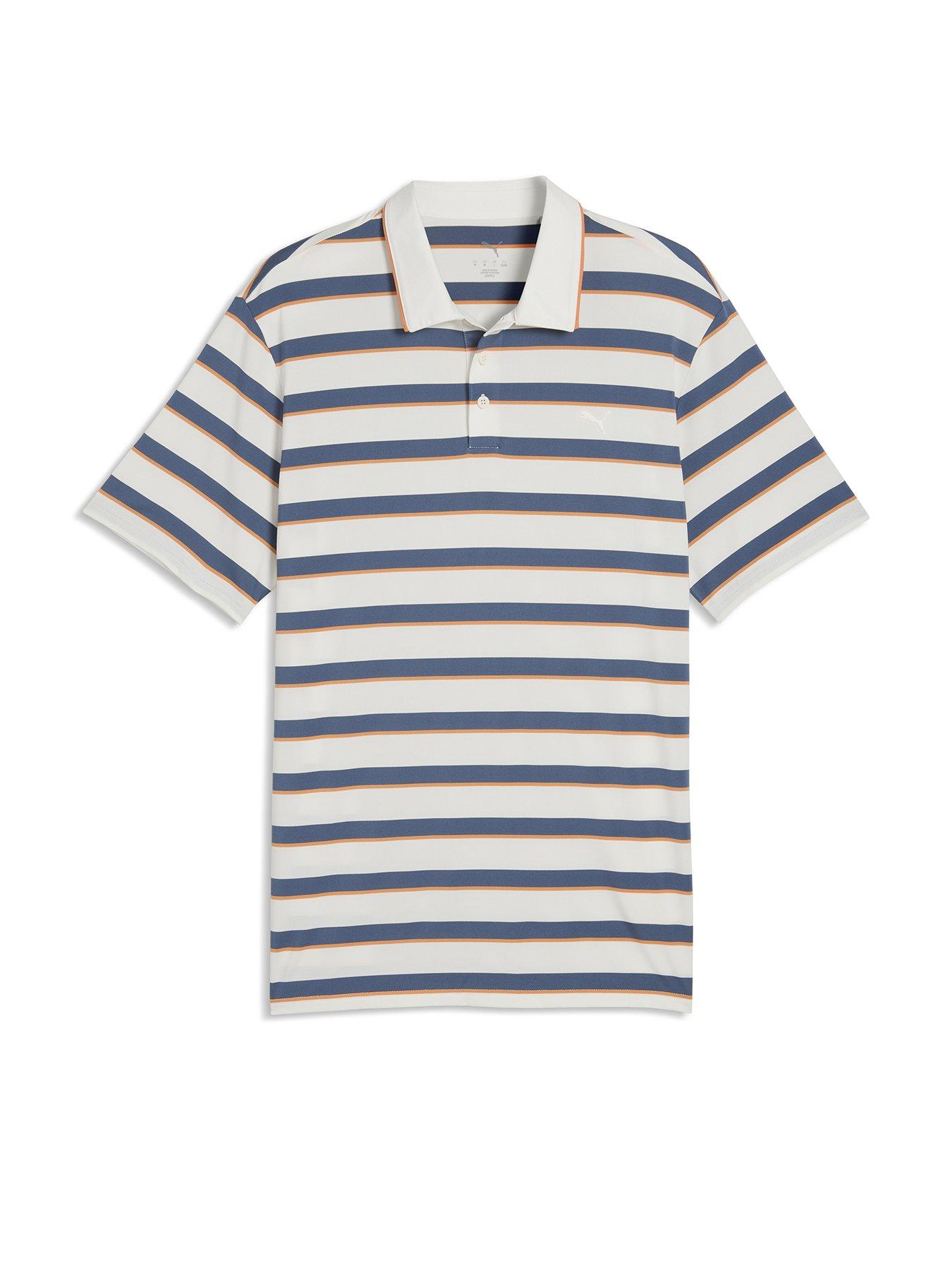 Puma Mens Golf Cloudspun Stripe Polo T-Shirt - Navy