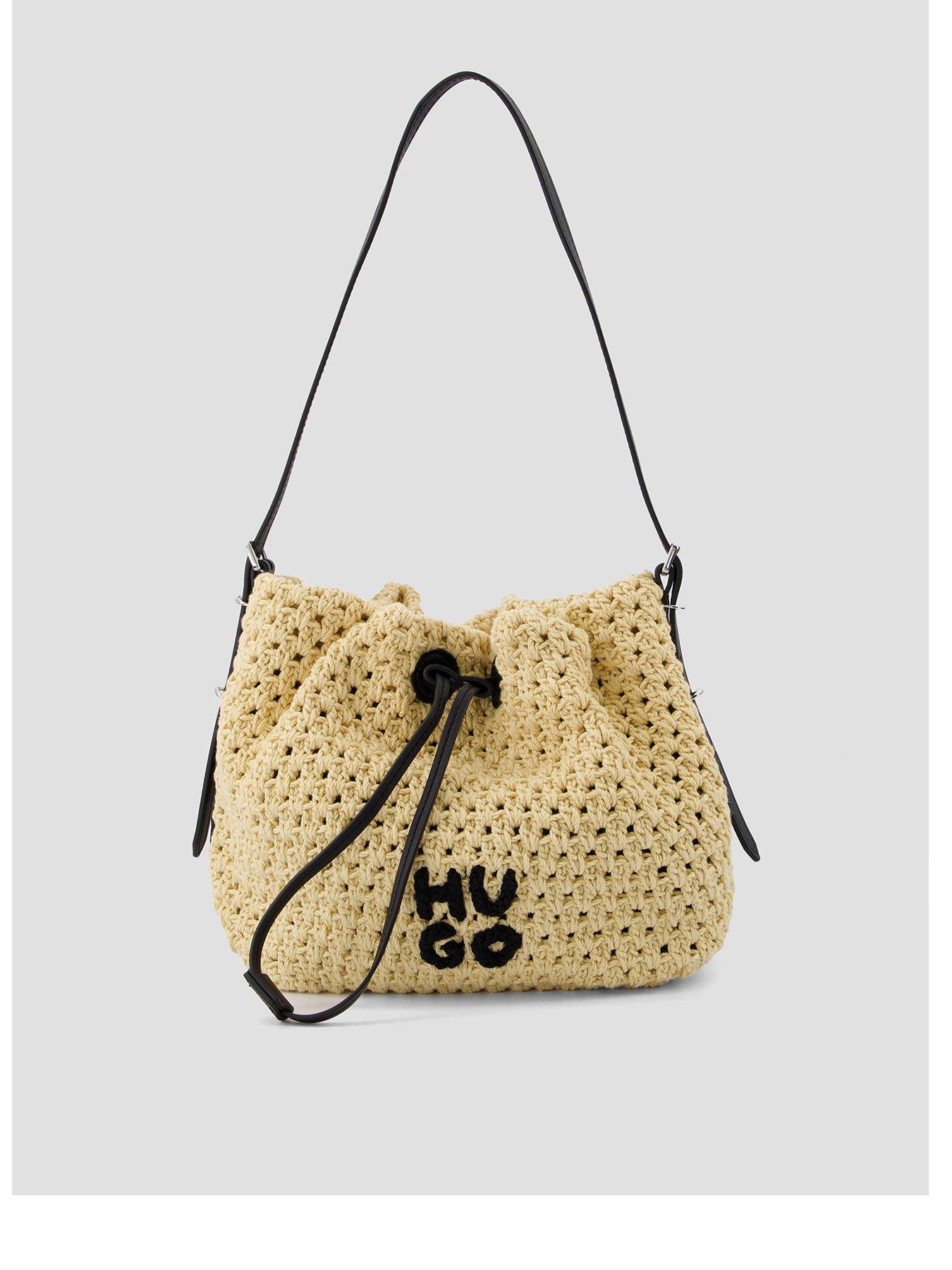 HUGO Small Bucket Bag - White