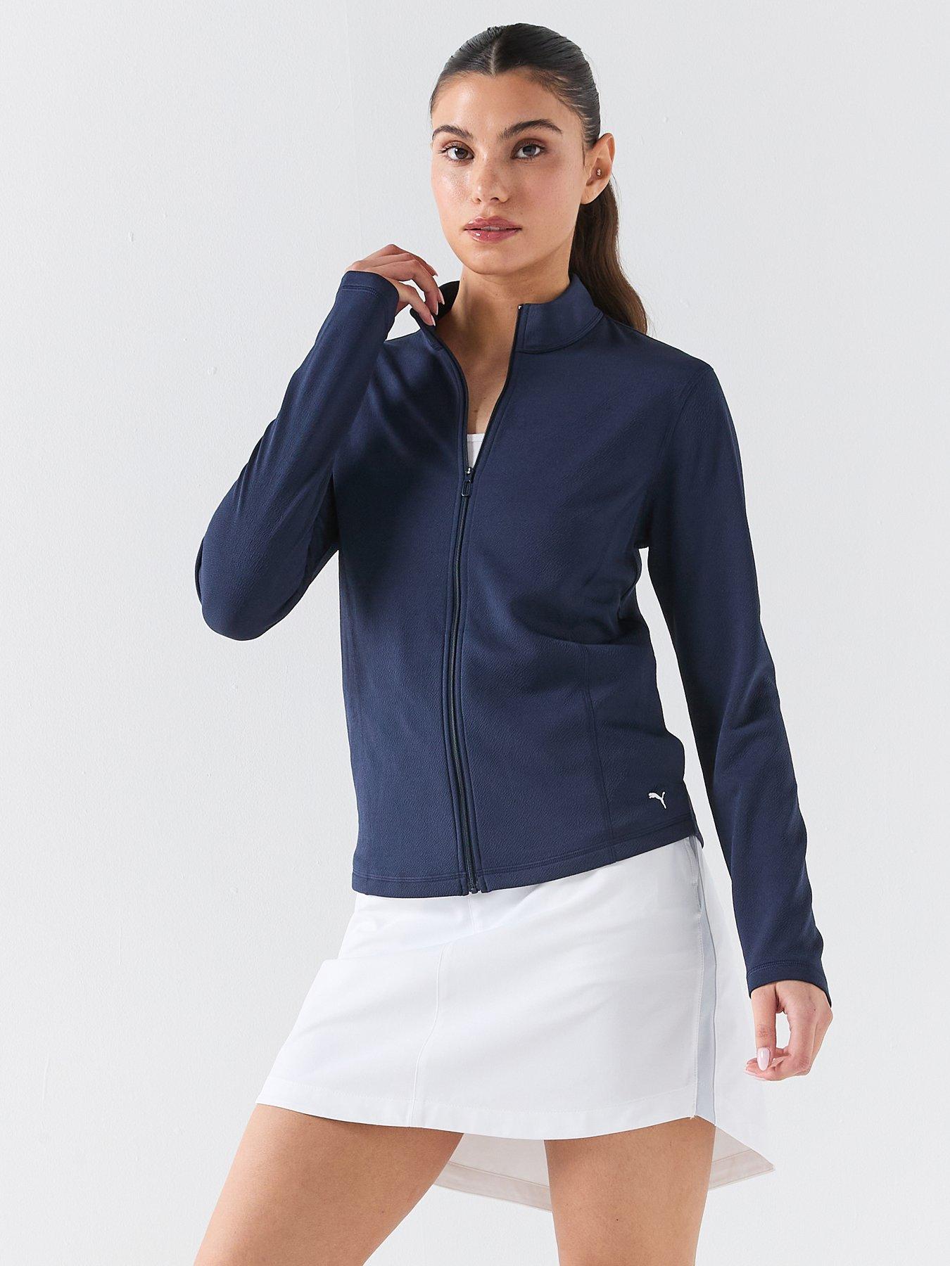 Puma Womens Golf Pure Textured Jacket - Navy