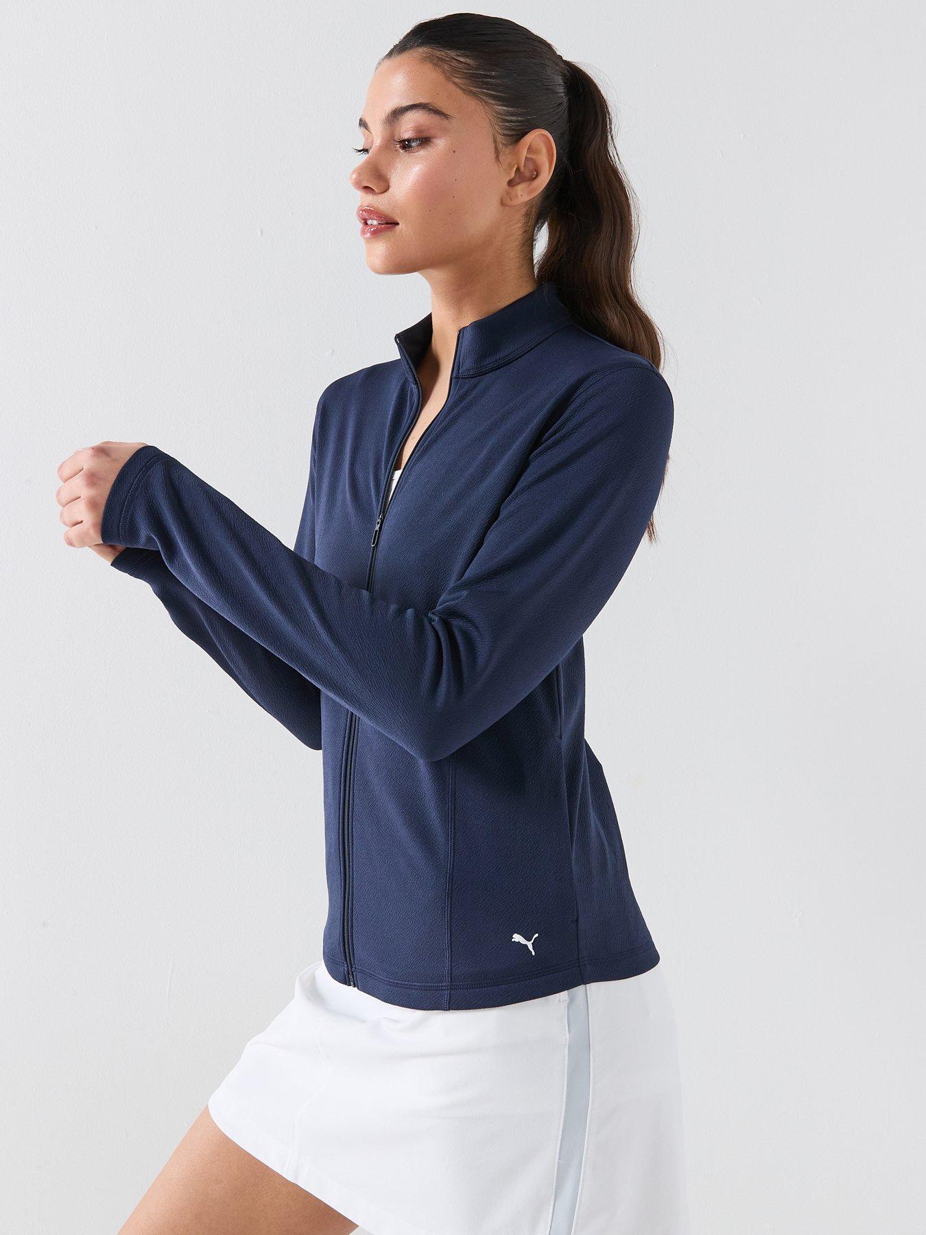 Image 6 of 6 of Puma Womens Golf Pure Textured Jacket - Navy