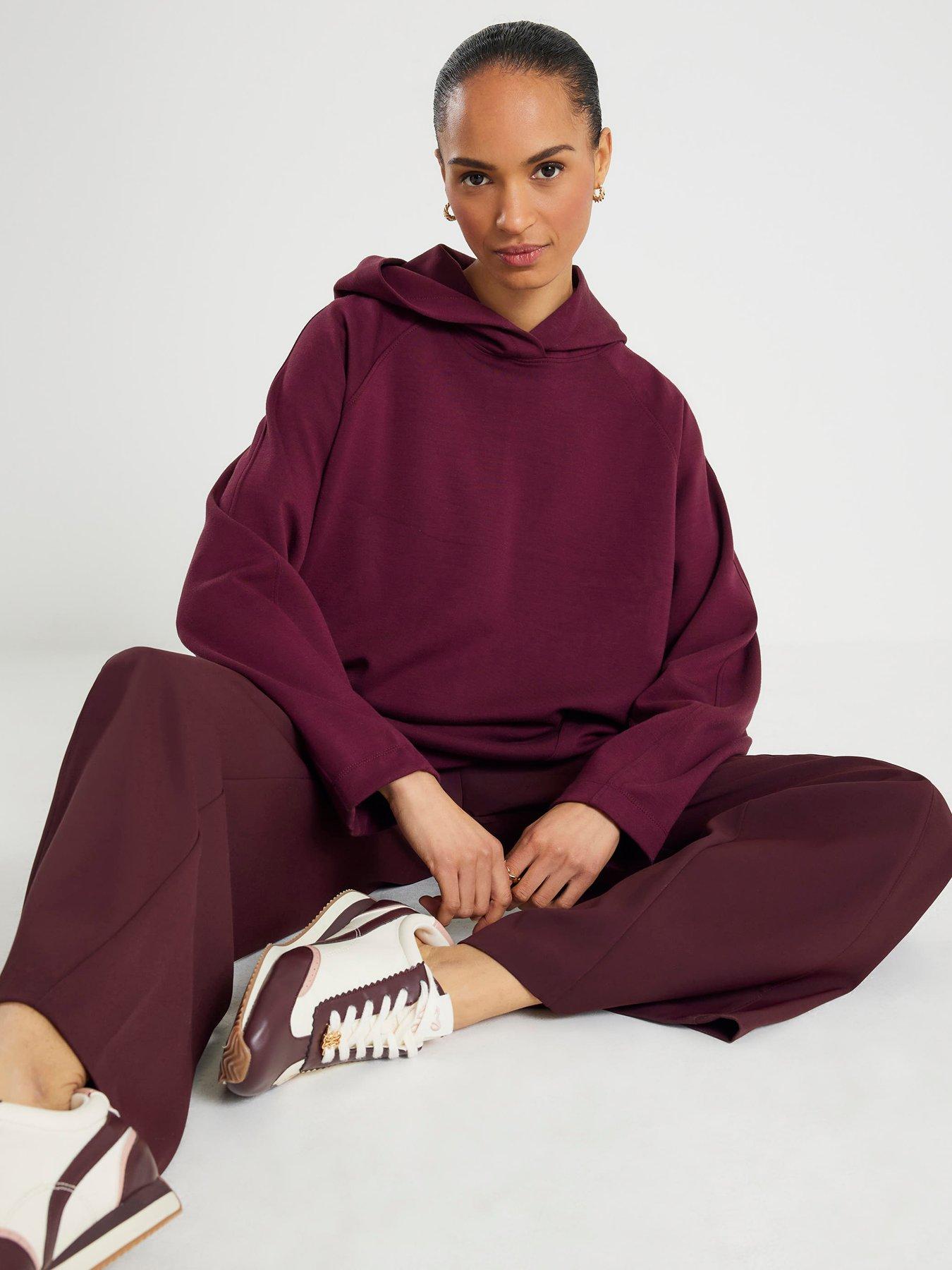 River Island Long Sleeve Premium Hoodie - Red