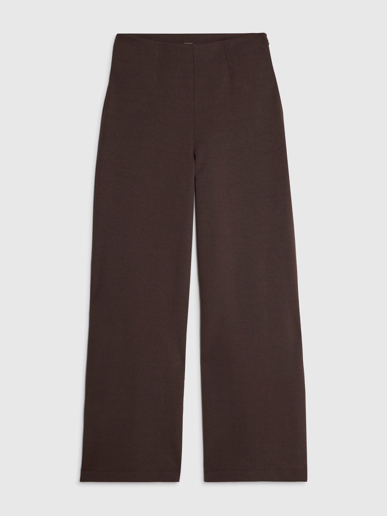 Image 5 of 6 of River Island Wide Leg Trouser - Brown