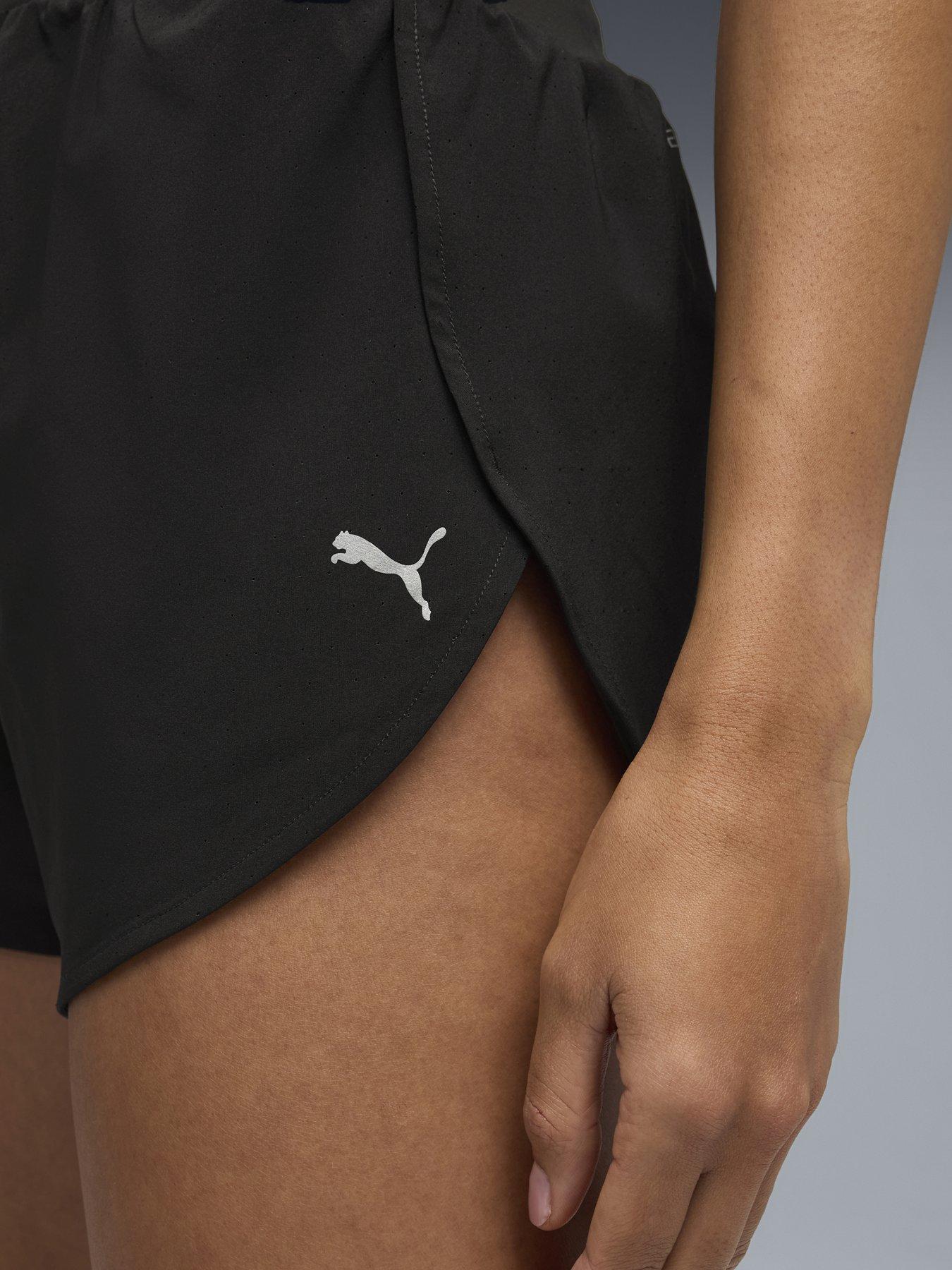 Image 4 of 7 of Puma Womens Running Dreamrun 4Inch Drycell Shorts - Black