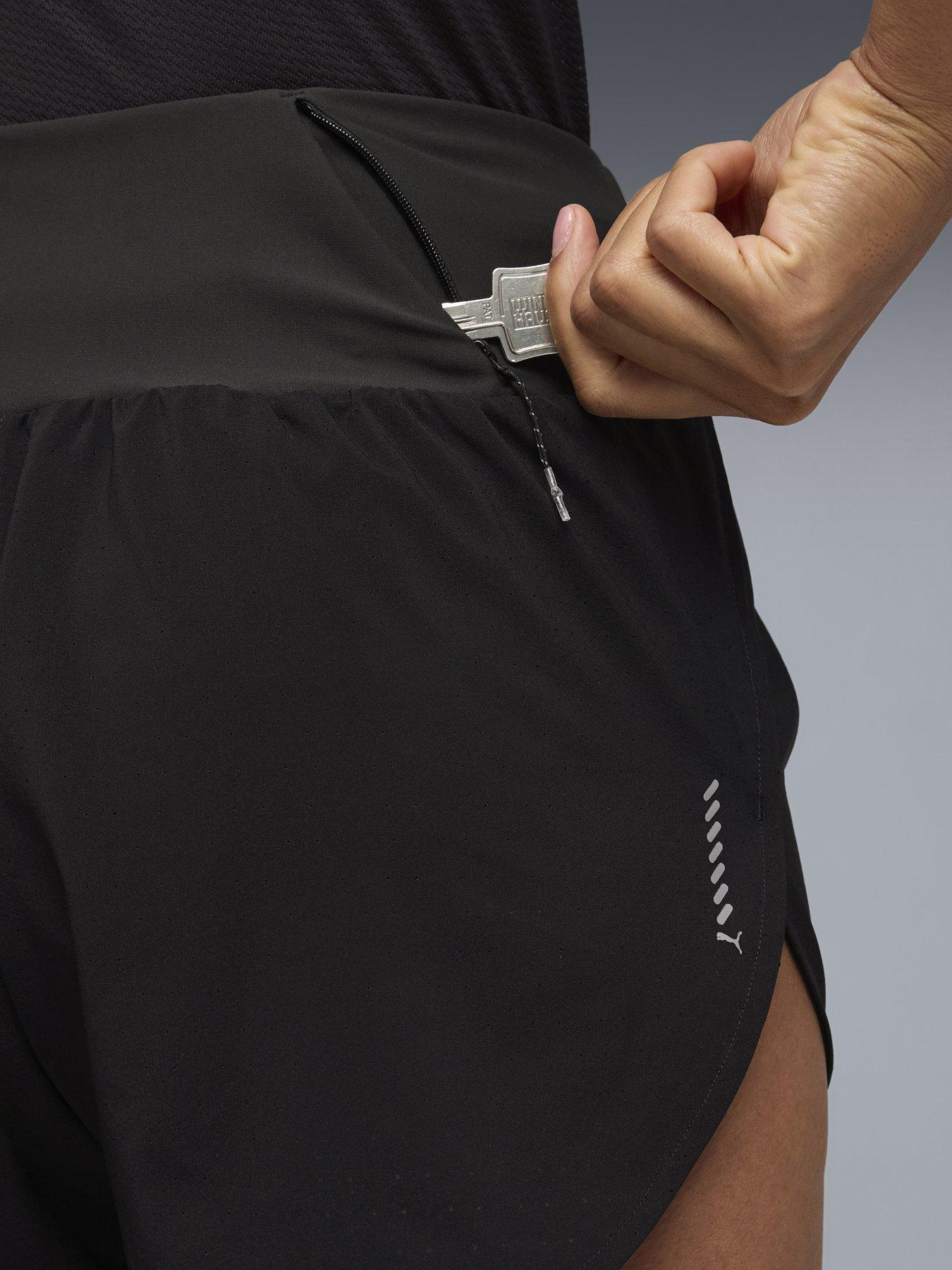 Image 5 of 7 of Puma Womens Running Dreamrun 4Inch Drycell Shorts - Black