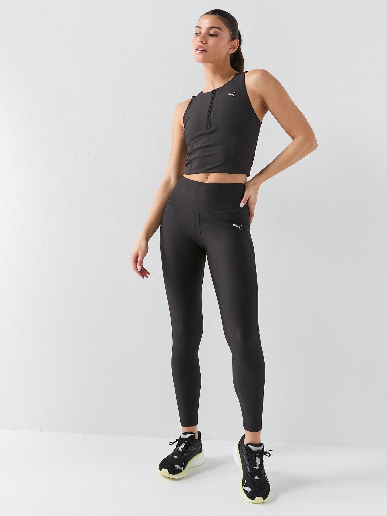 Image 3 of 6 of Puma Womens Running Lightstride Crop Top - Black