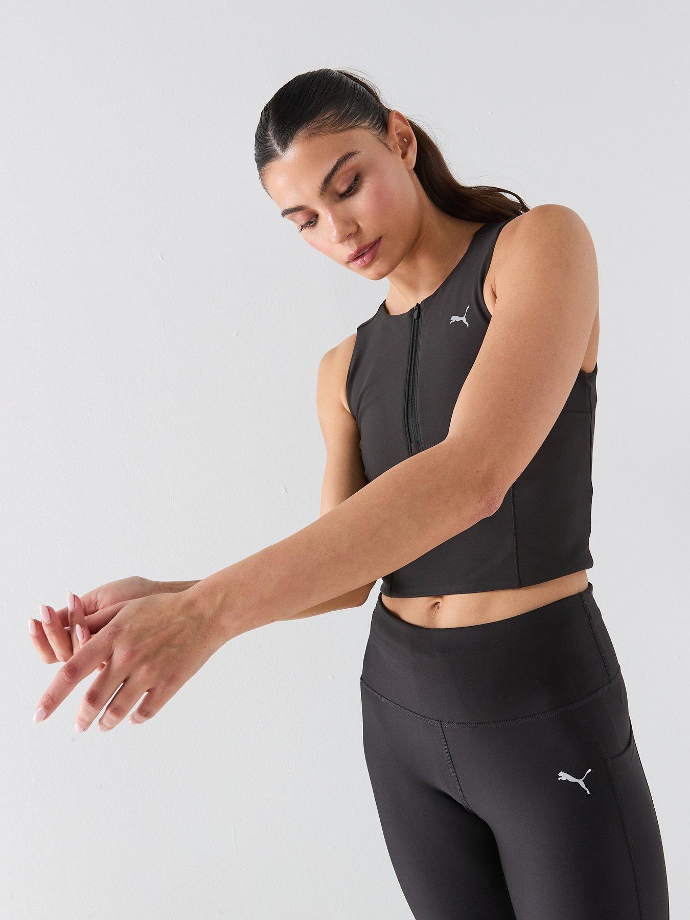 Image 5 of 6 of Puma Womens Running Lightstride Crop Top - Black