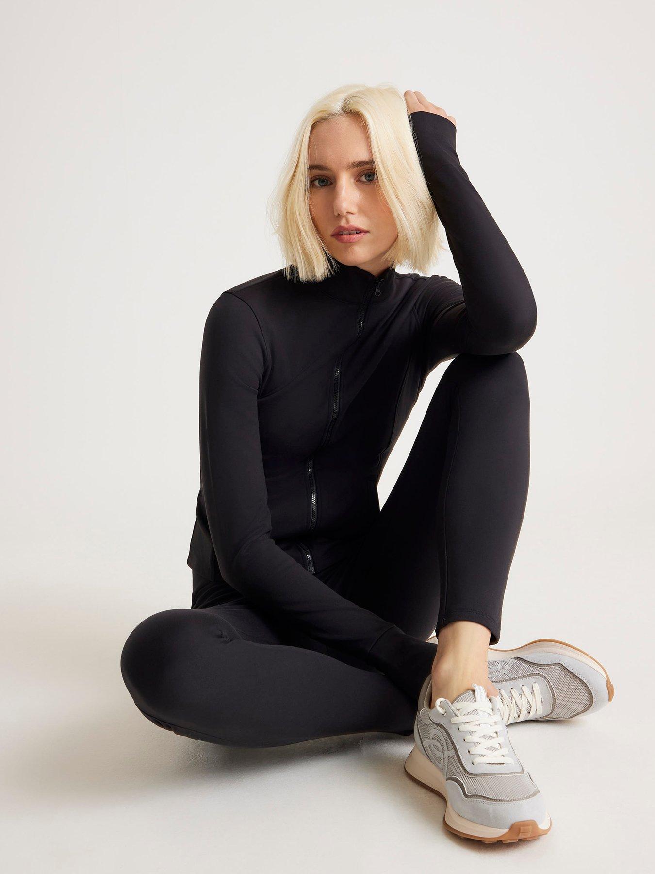 front image of river-island-high-waist-cosy-legging-black